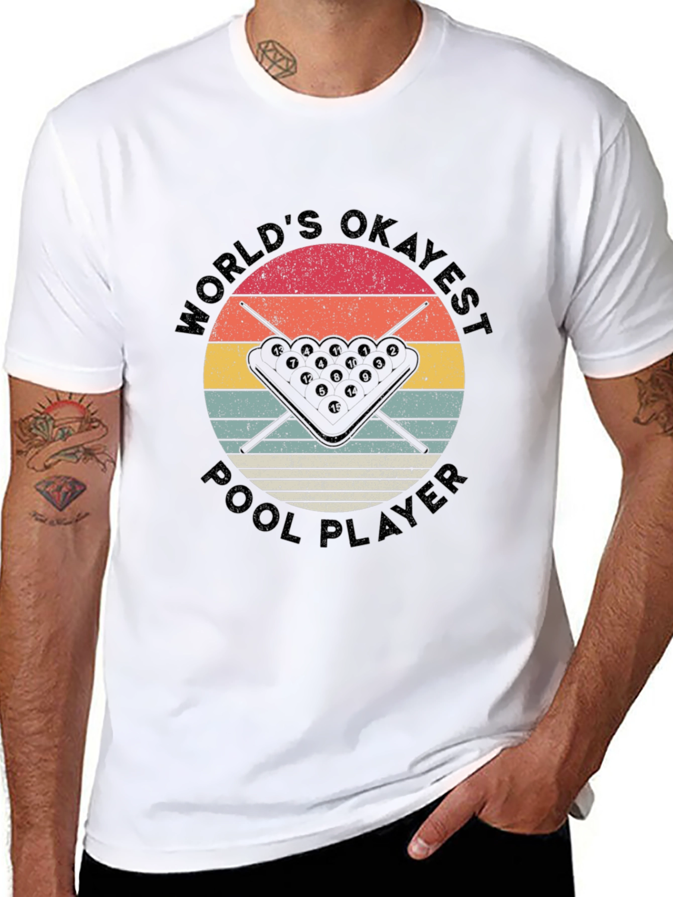 Worlds Okayest Pool Player T-Shirt
