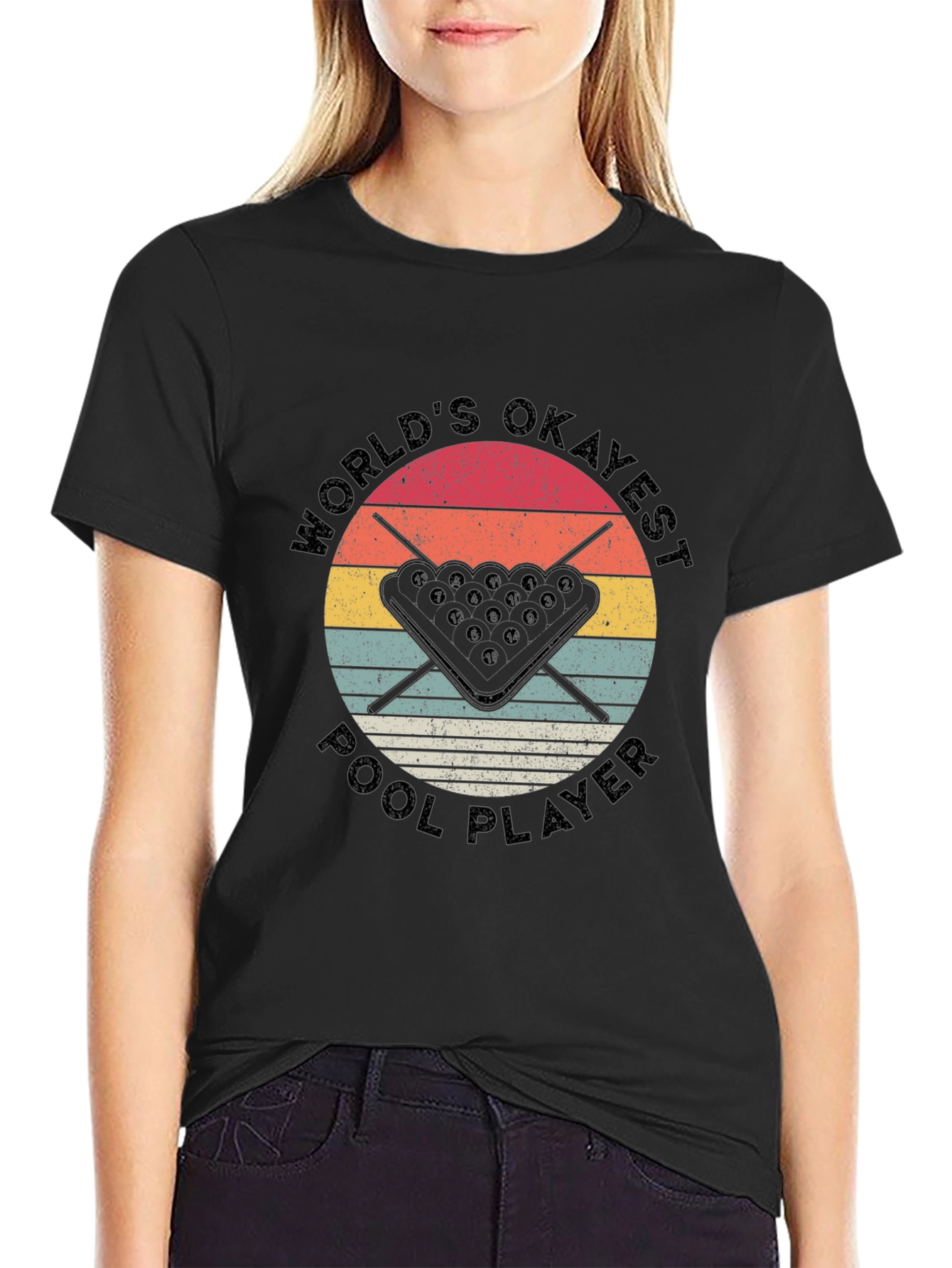 Worlds Okayest Pool Player T-Shirt