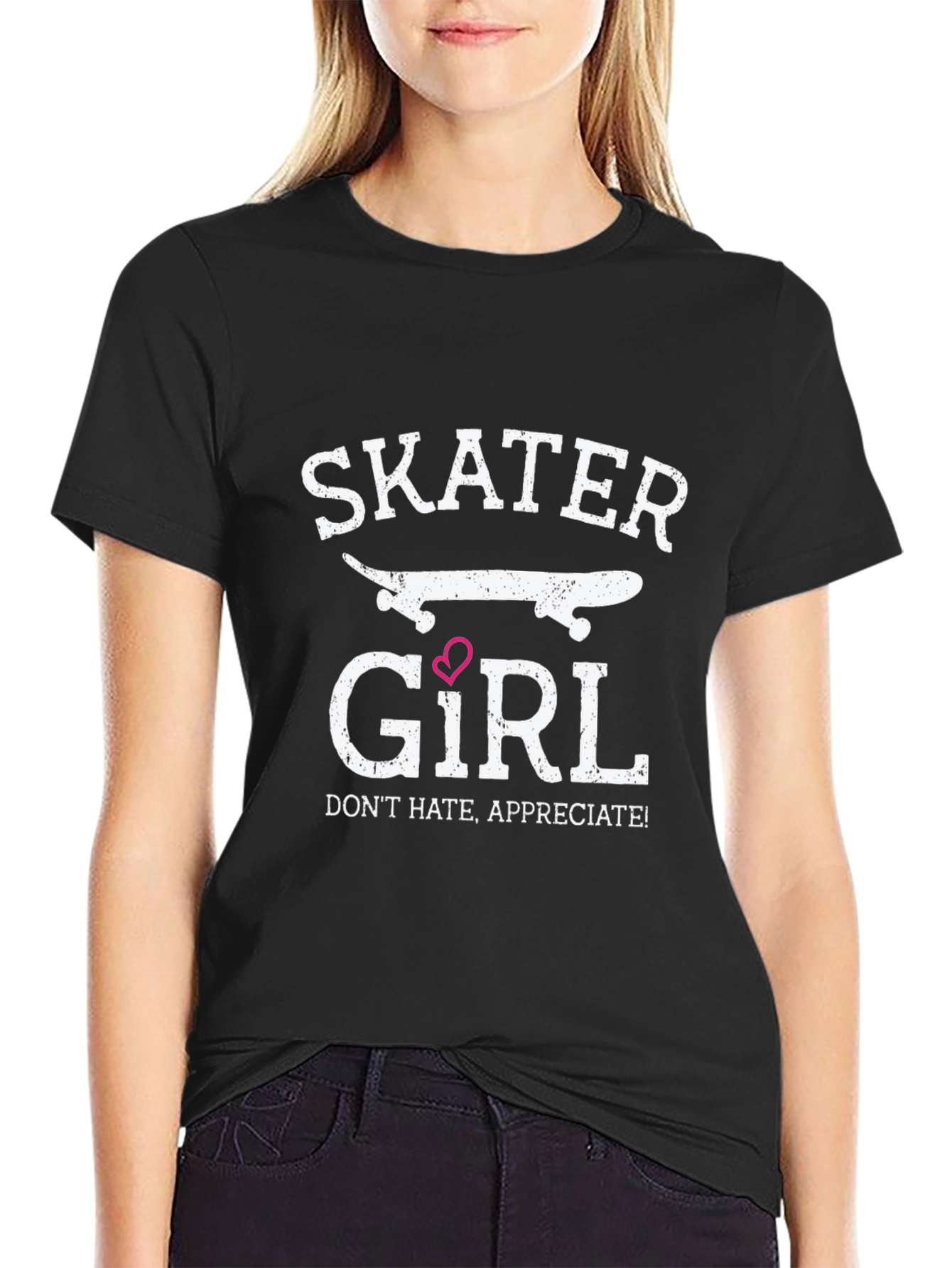 Skater Girl T-Shirt - Trendy Graphic Tee