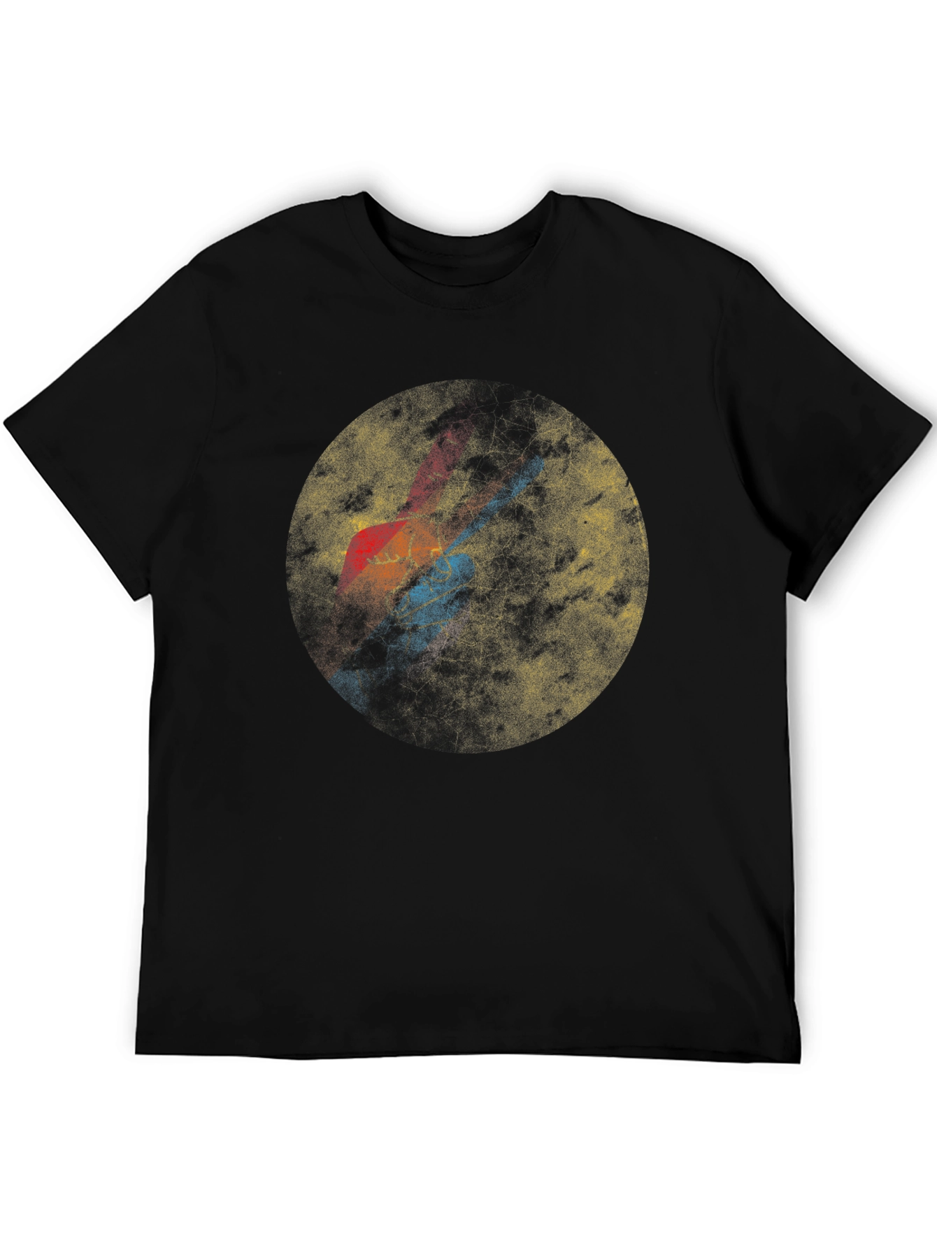 Abstract Grunge Circle Graphic Tee