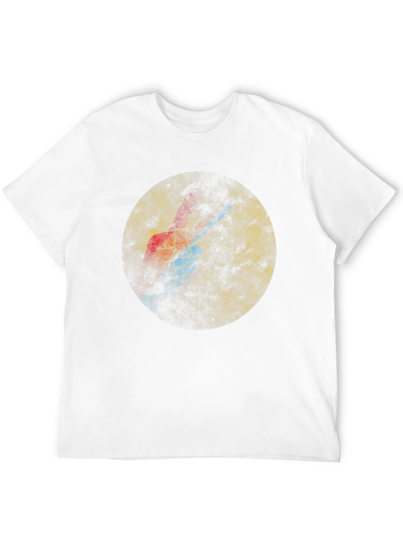 Abstract Grunge Circle Graphic Tee