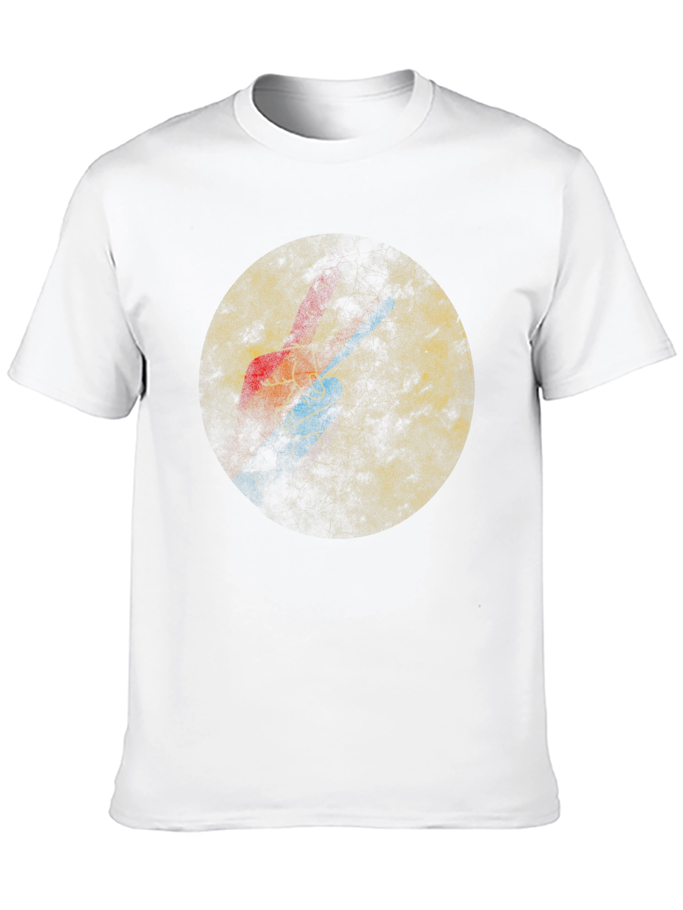 Abstract Grunge Circle Graphic Tee