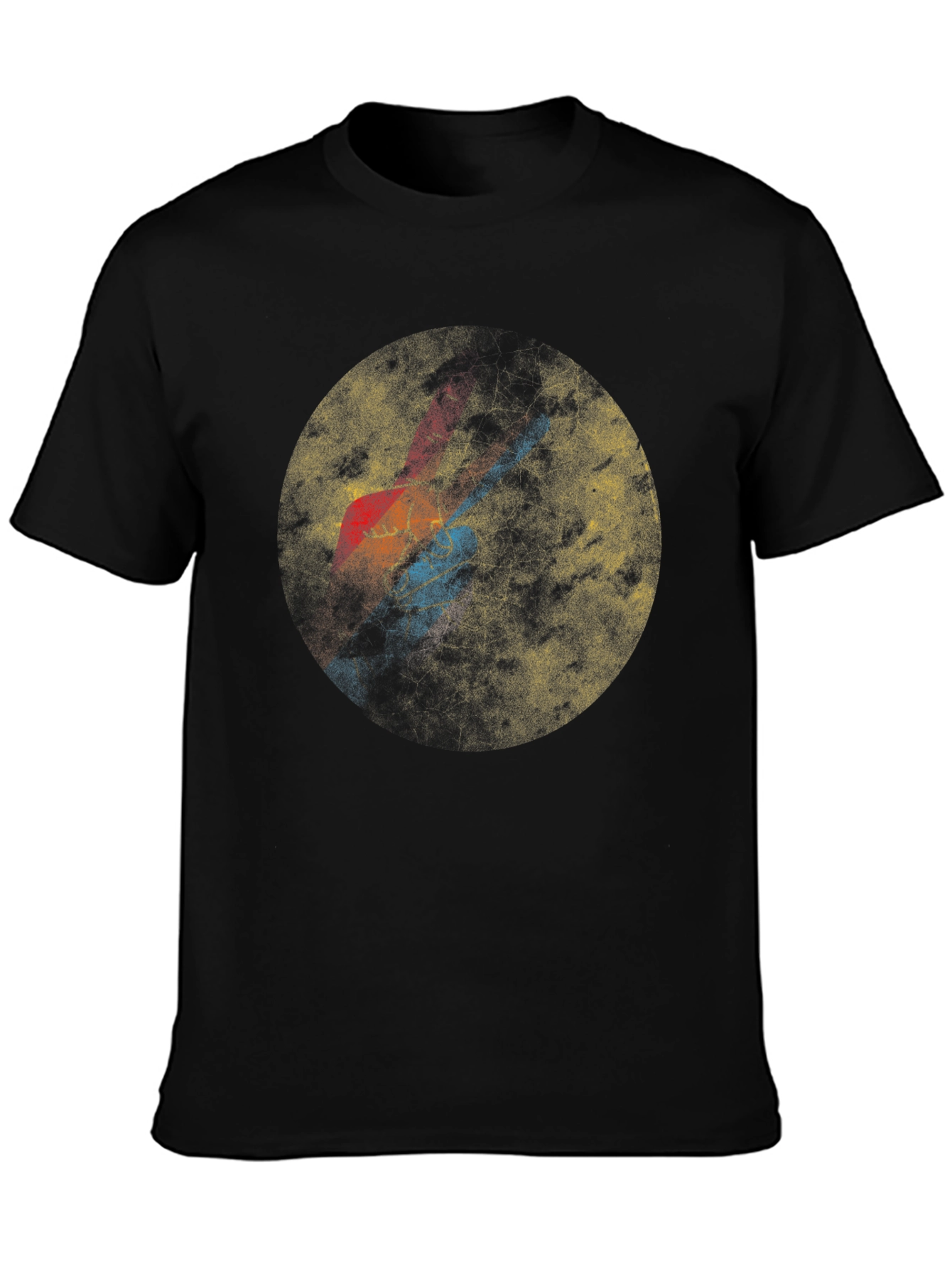 Abstract Grunge Circle Graphic Tee