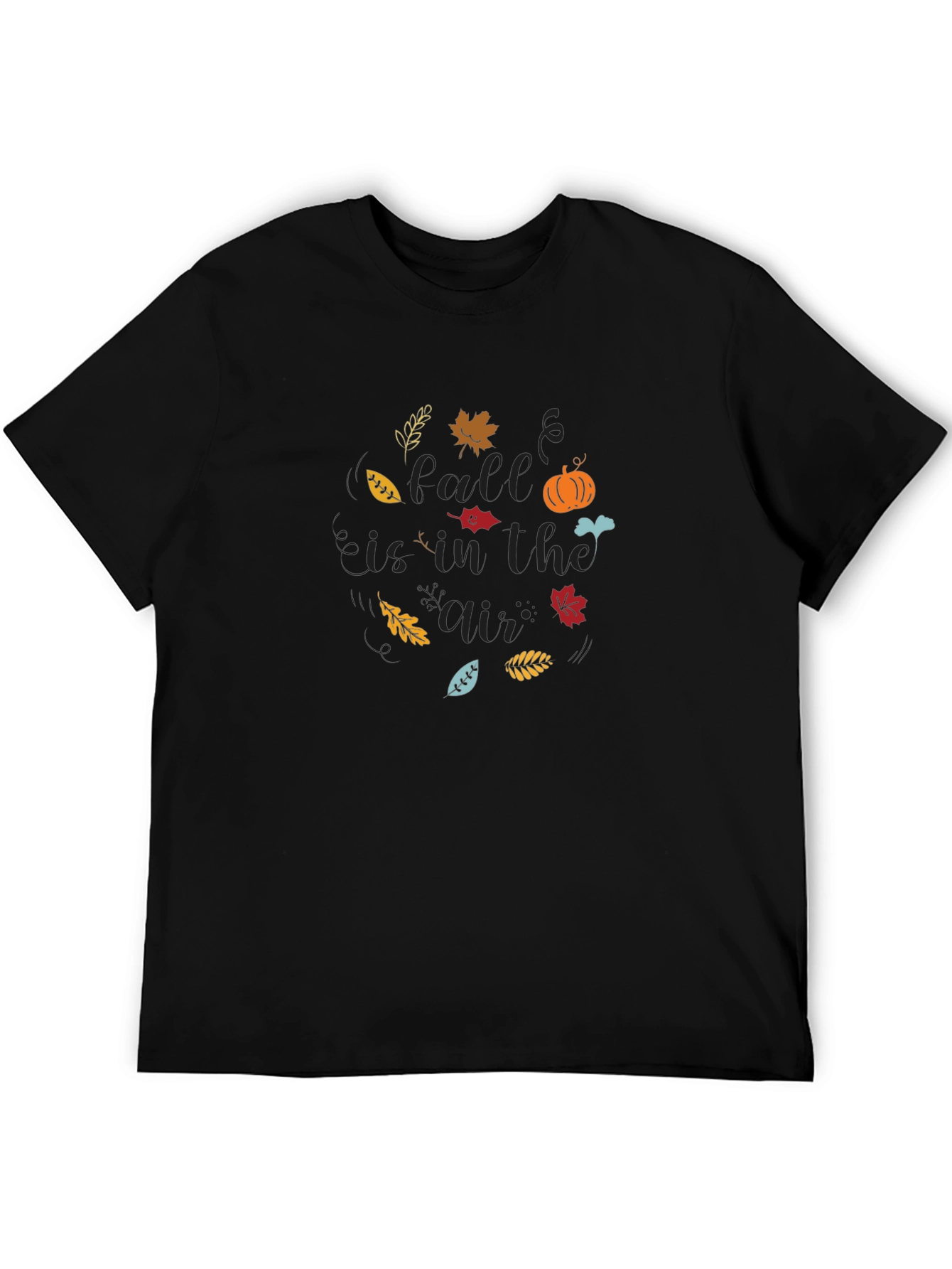 Fall is in the Air Black T-Shirt