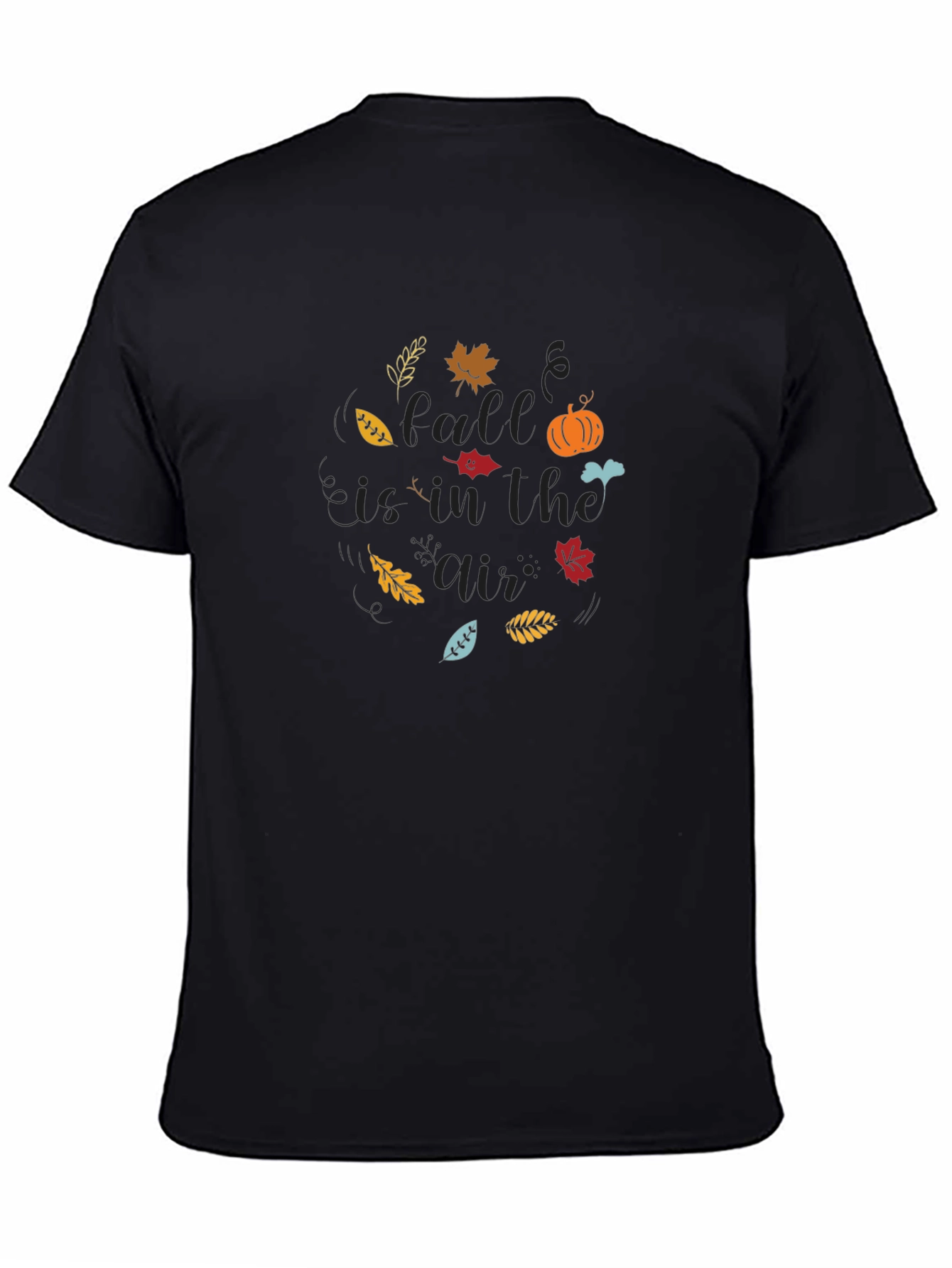 Fall is in the Air Black T-Shirt