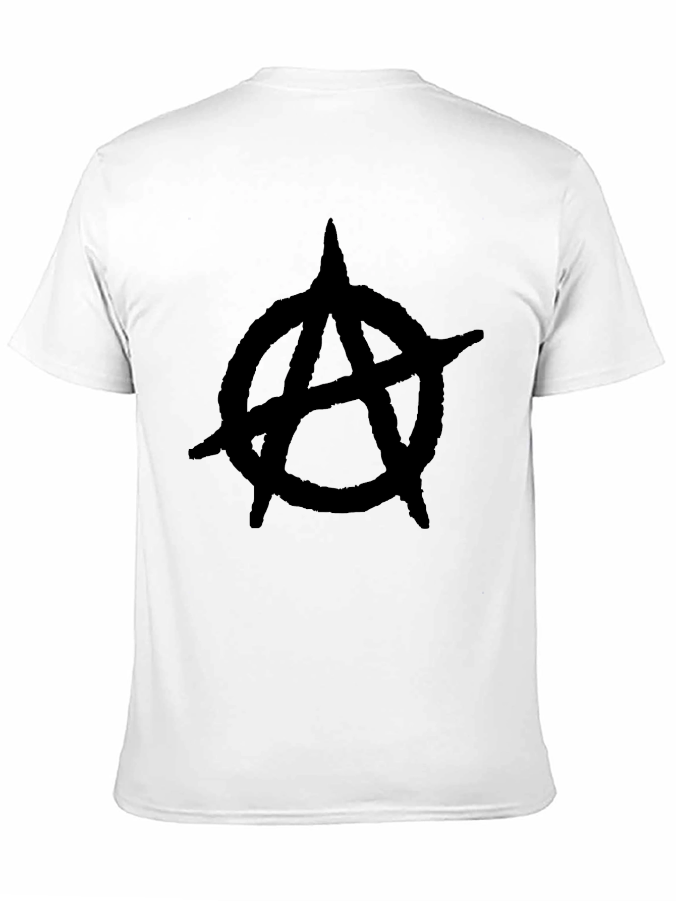 Anarchy Symbol Graphic Tee - Black Cotton T-Shirt