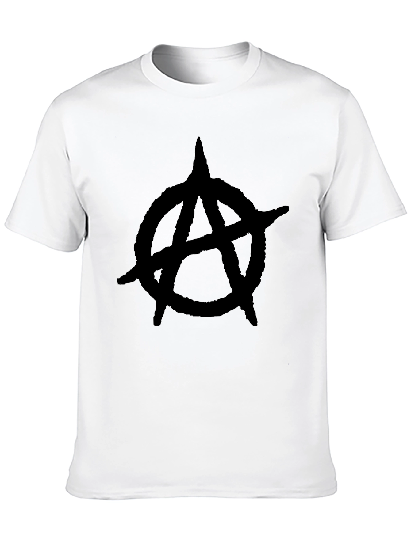 Anarchy Symbol Graphic Tee - Black Cotton T-Shirt