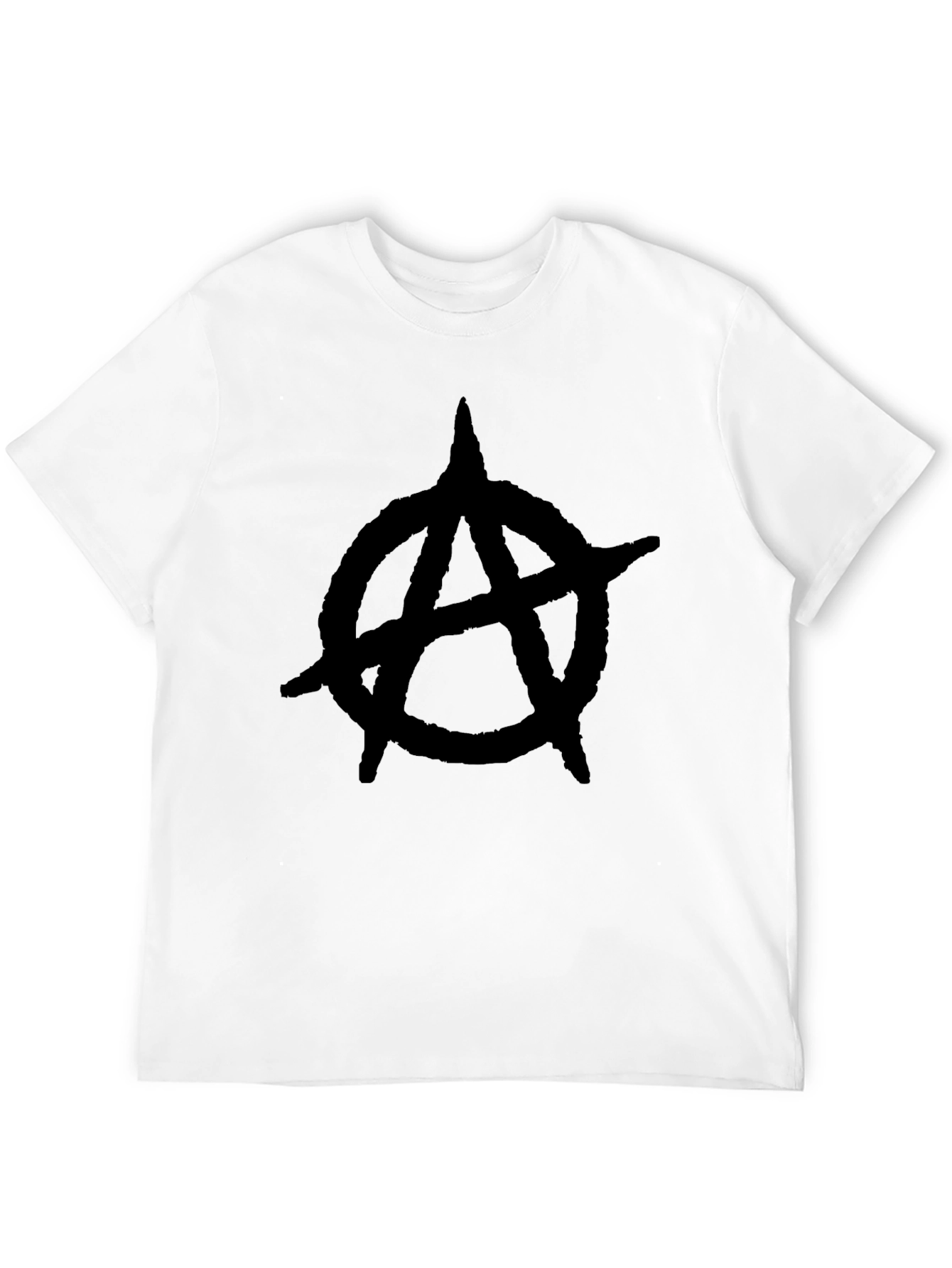 Anarchy Symbol Graphic Tee - Black Cotton T-Shirt