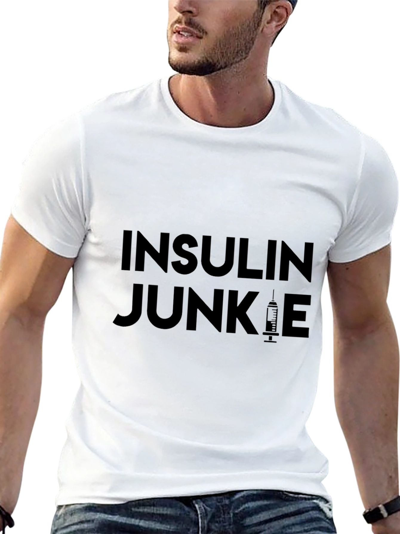 Insulin Junkie Black Graphic Tee