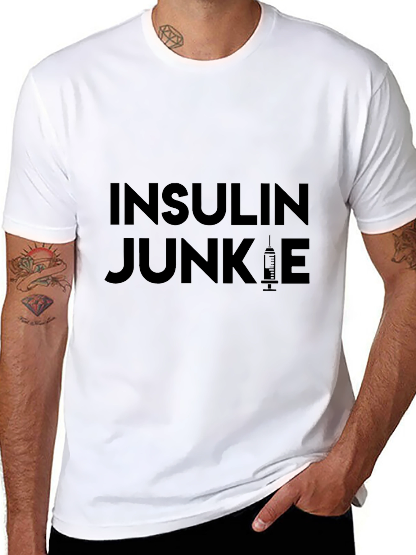 Insulin Junkie Black Graphic Tee