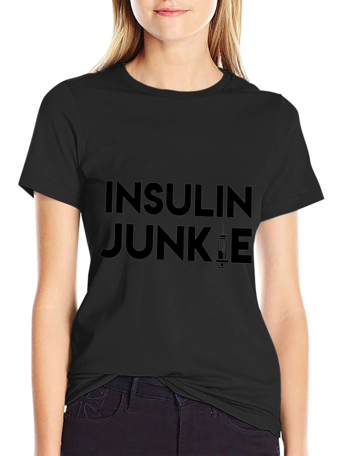 Insulin Junkie Black Graphic Tee