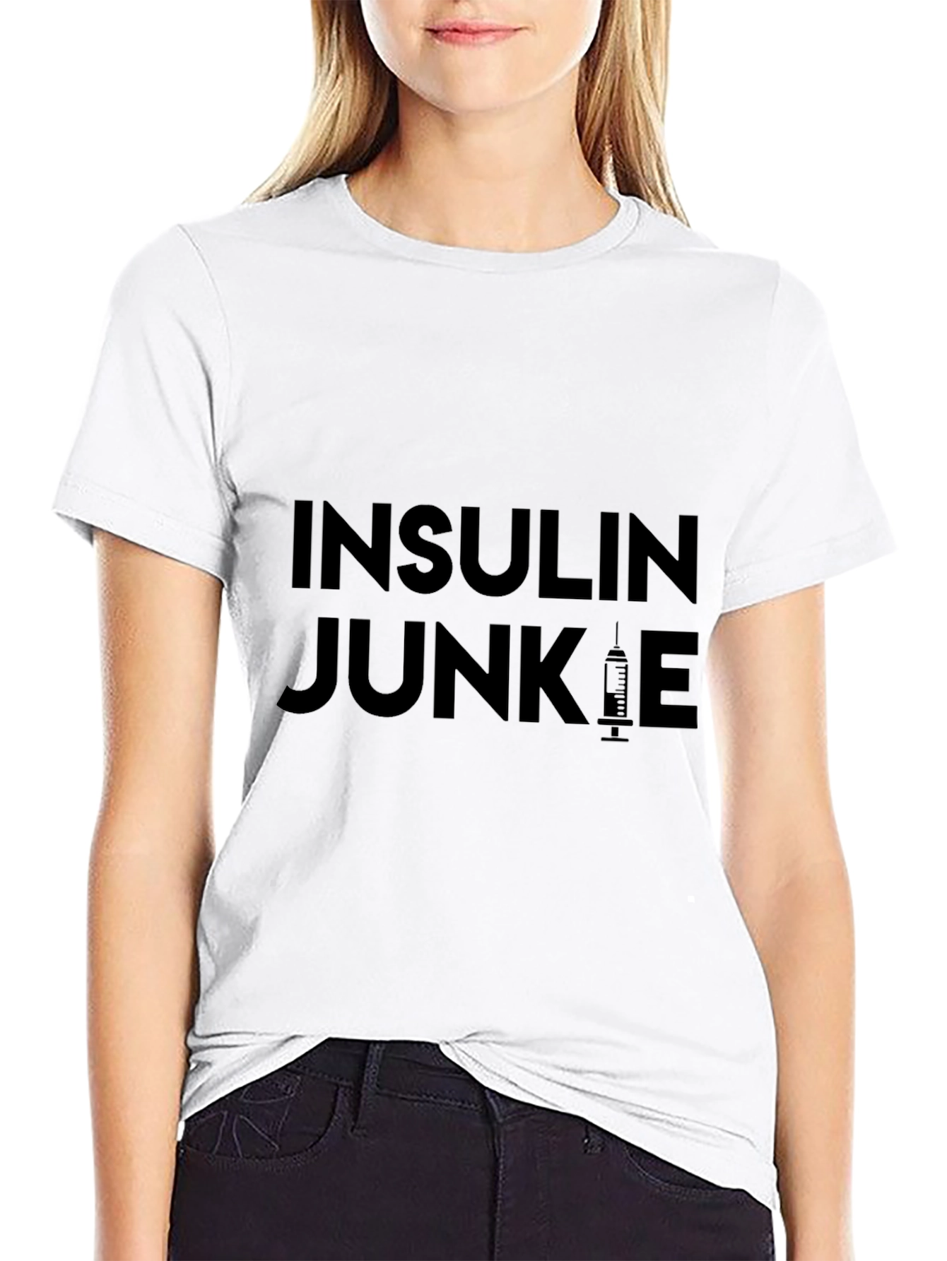 Insulin Junkie Black Graphic Tee