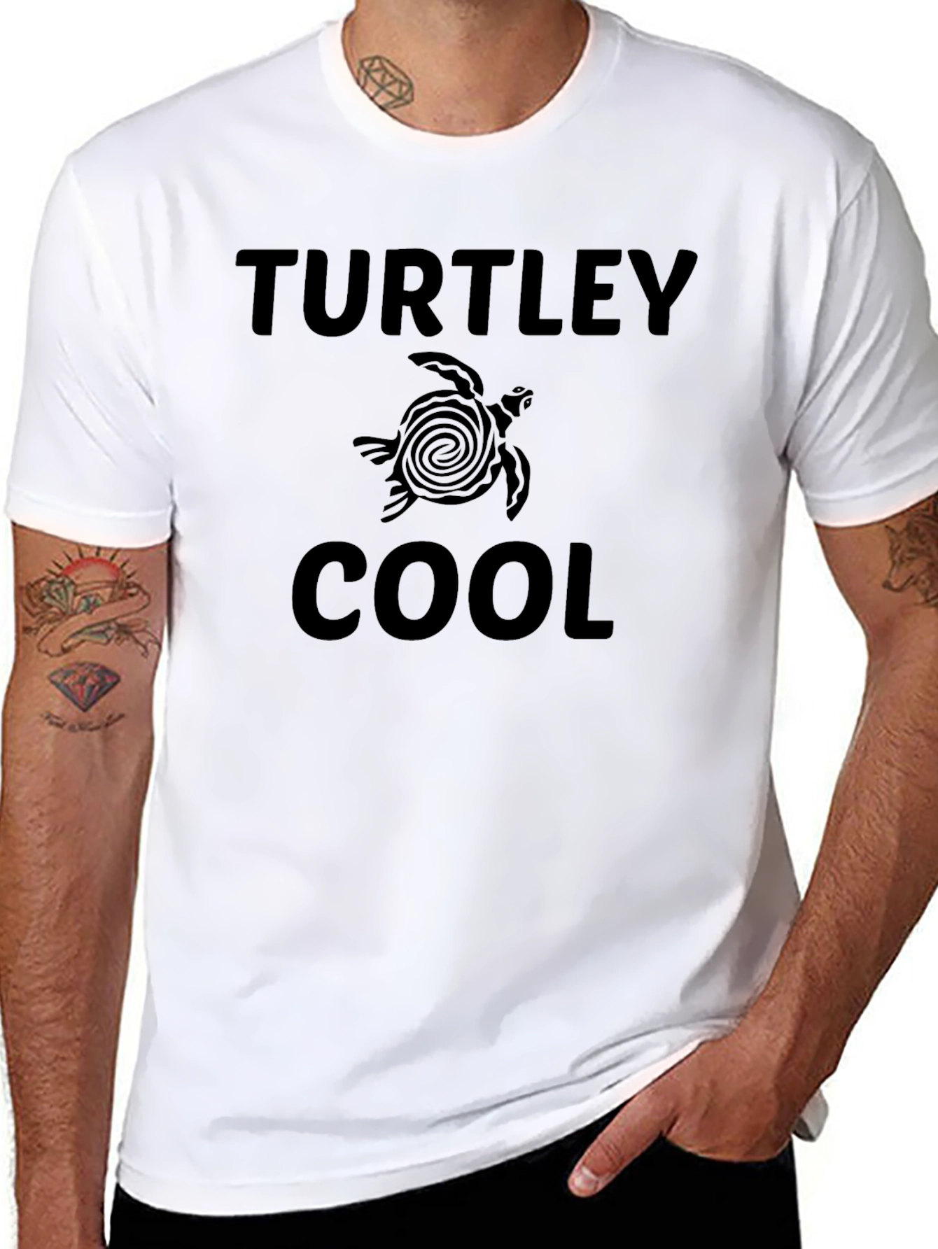 Turtley Cool Black T-Shirt