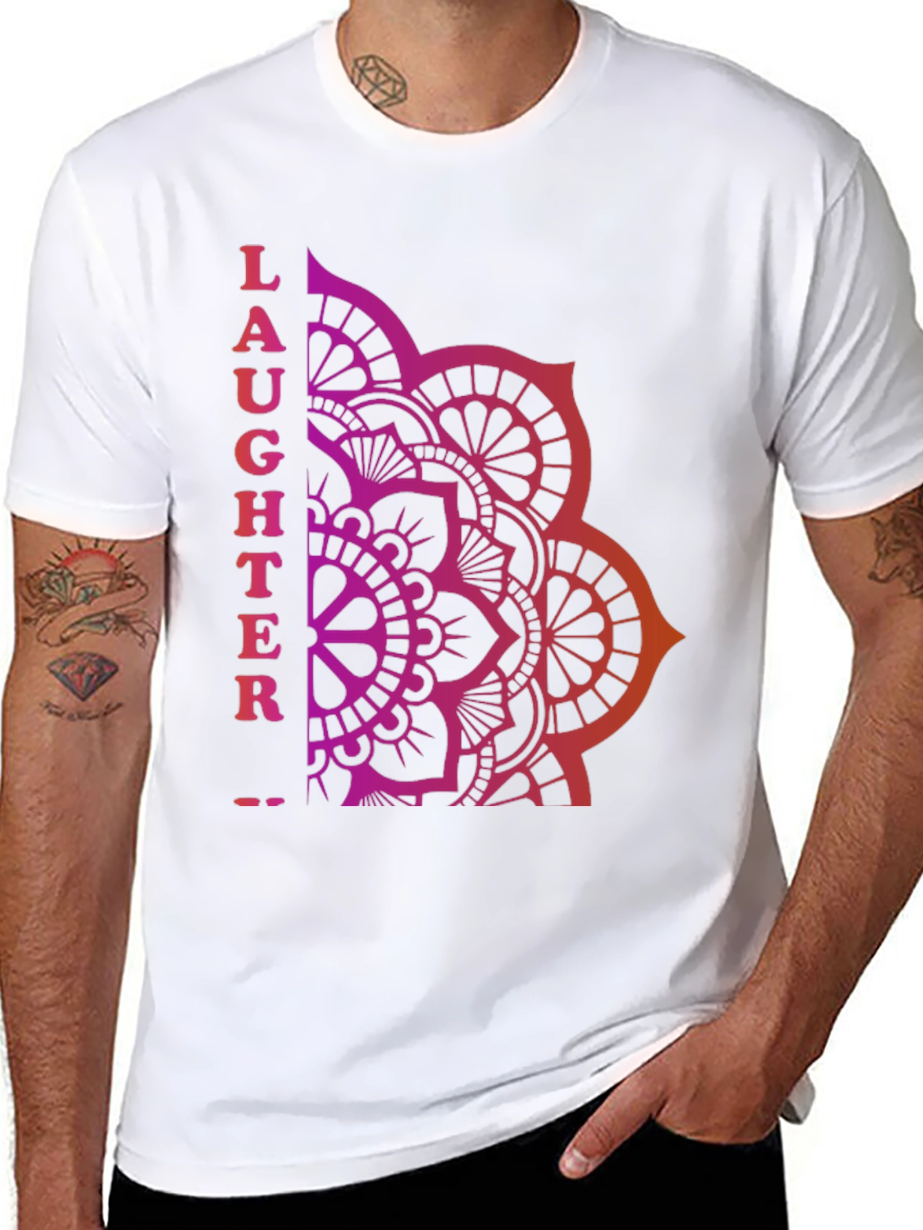 Laughter Mandala Graphic T-Shirt - Relaxed Fit