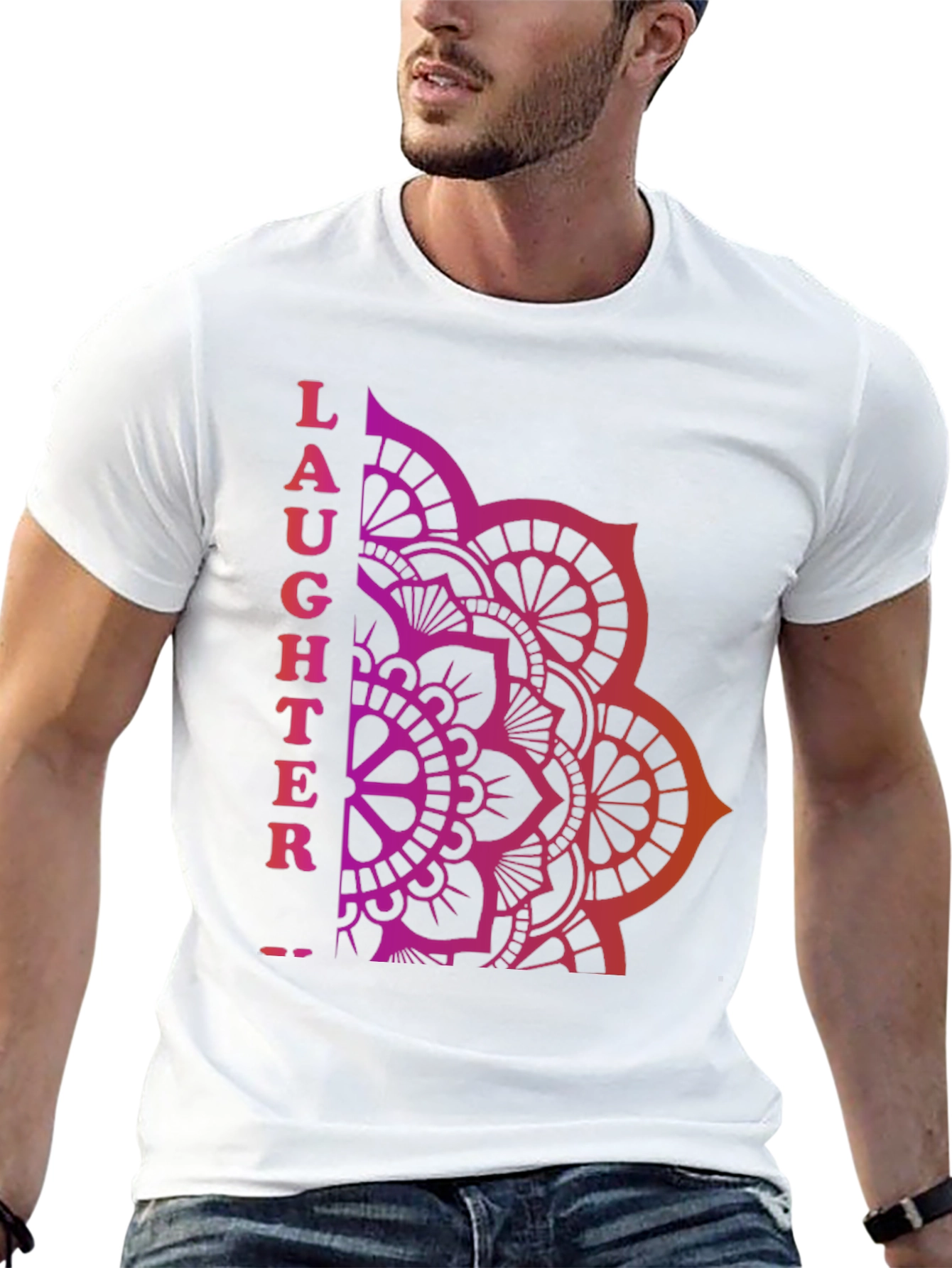 Laughter Mandala Graphic T-Shirt - Relaxed Fit