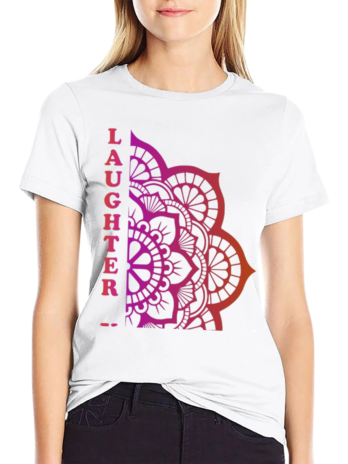 Laughter Mandala Graphic T-Shirt - Relaxed Fit