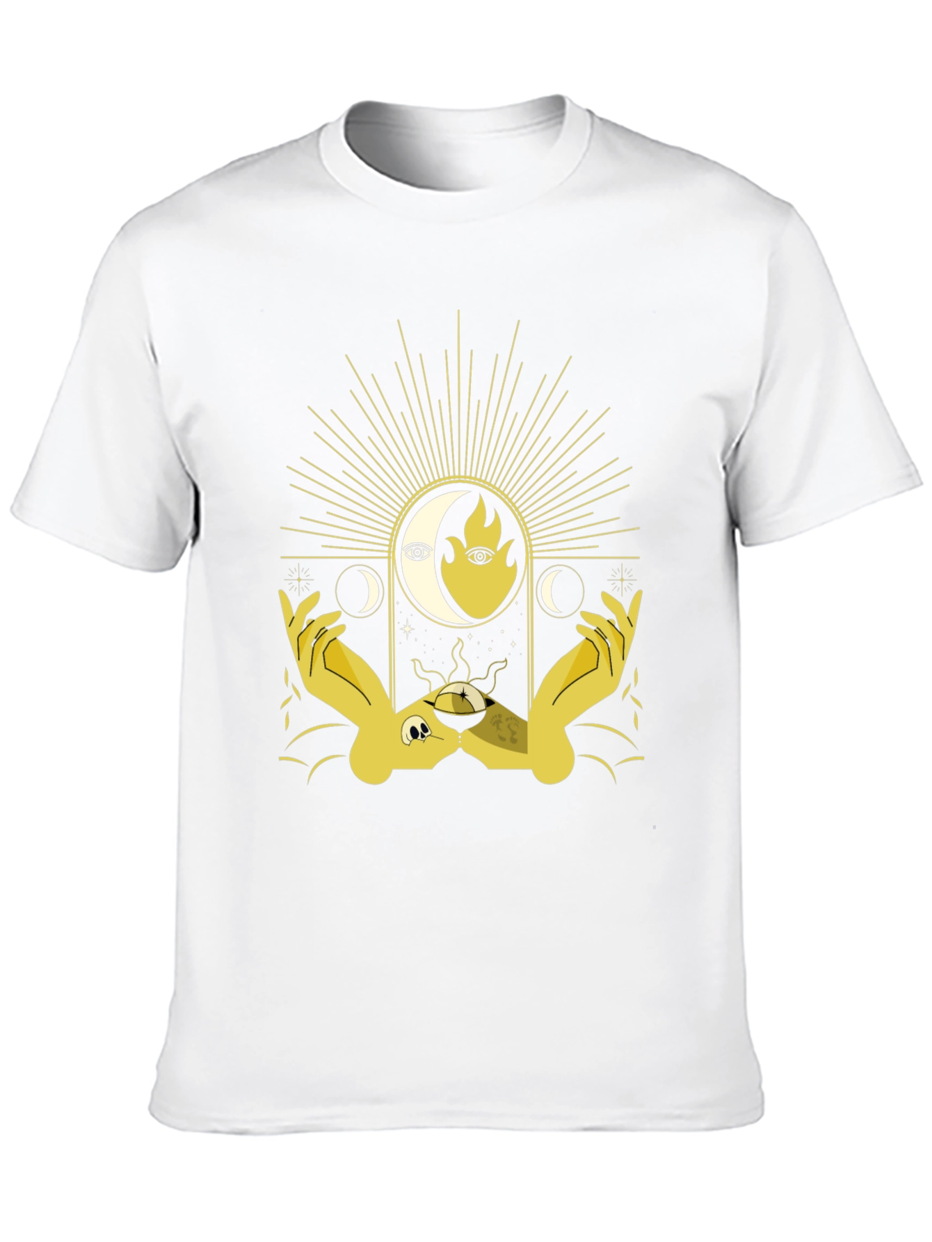Mystic Moon & Sun Graphic Tee - Black
