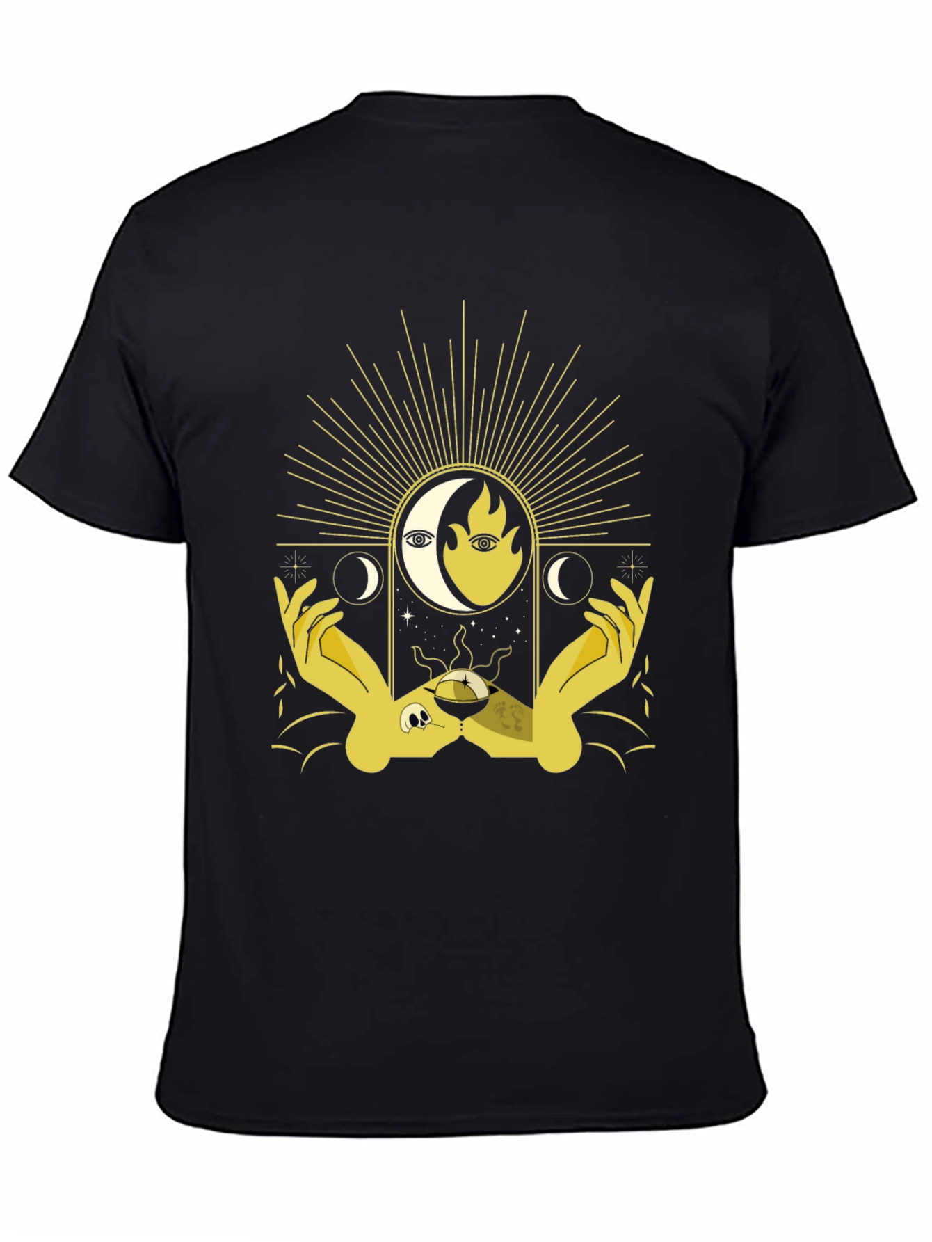 Mystic Moon & Sun Graphic Tee - Black