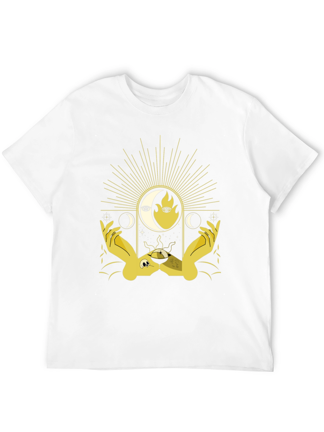 Mystic Moon & Sun Graphic Tee - Black