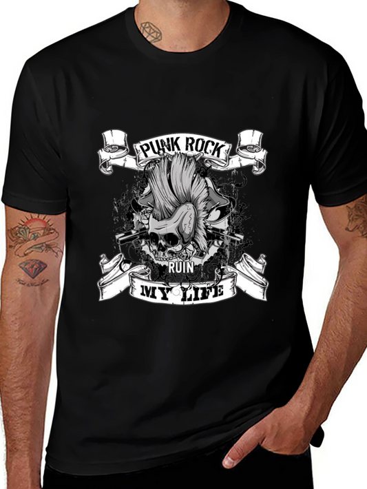 Punk Rock Ruin My Life T-Shirt - Black Graphic Tee