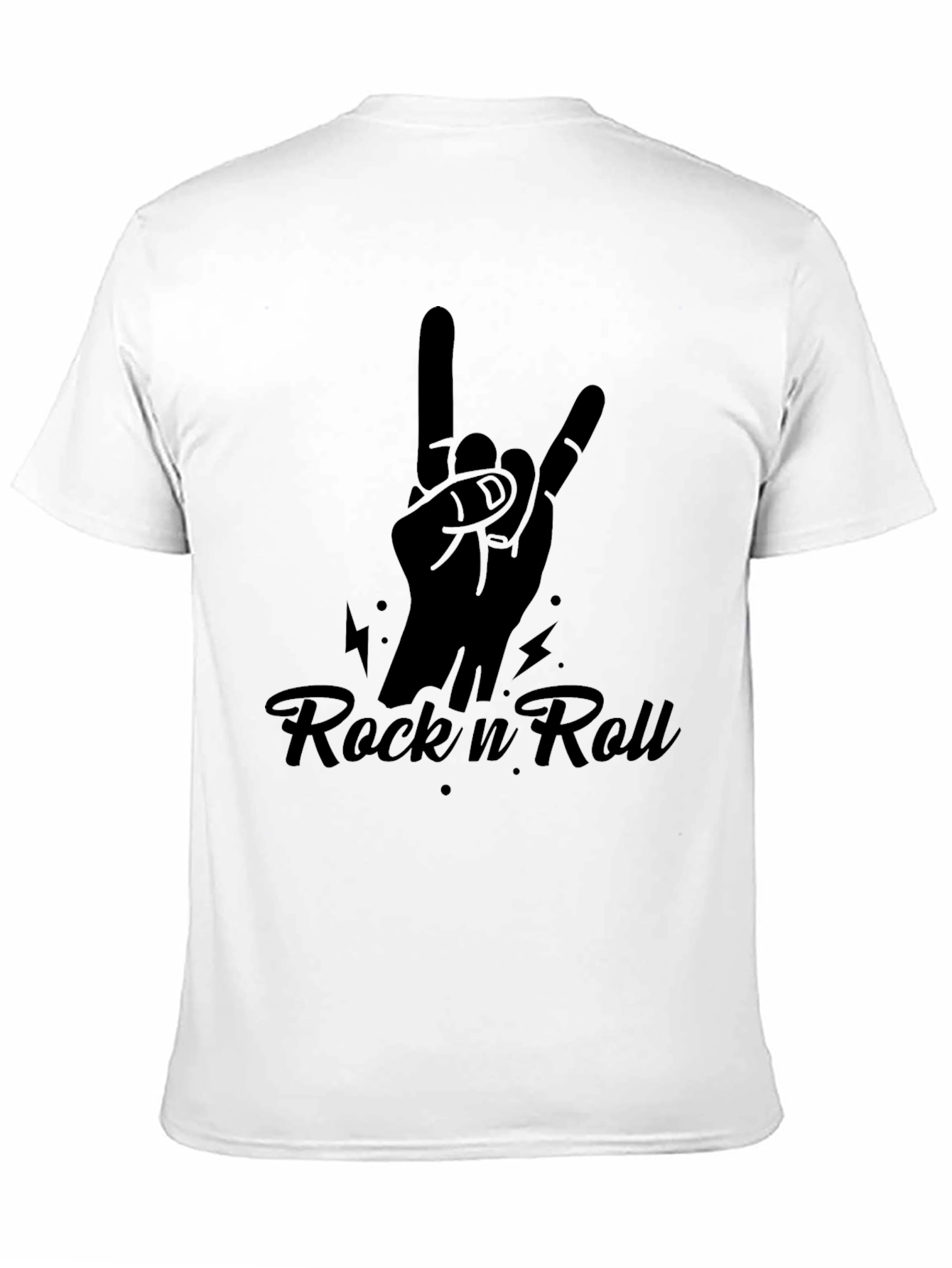 Rock n Roll Hand Sign Black T-Shirt