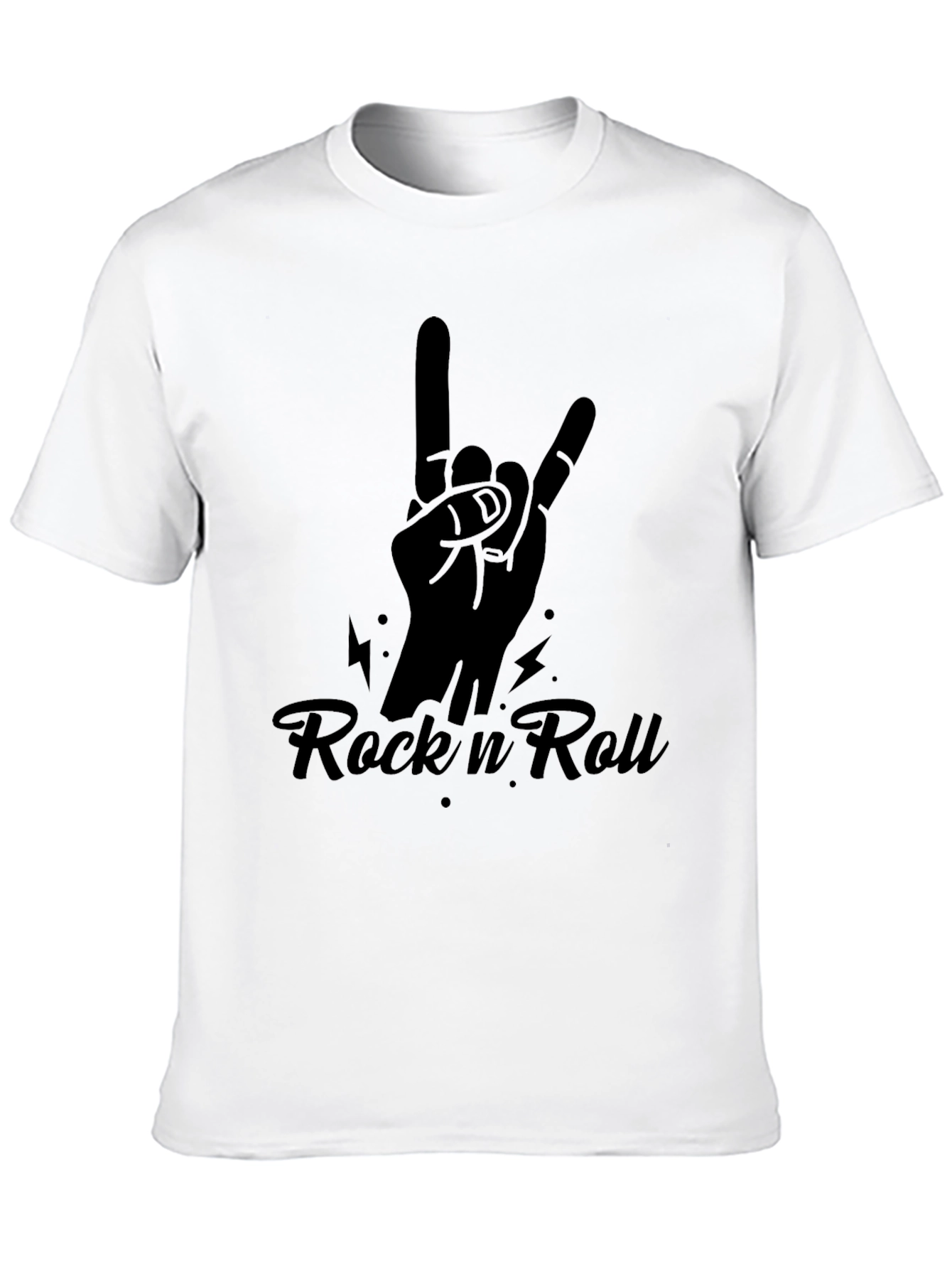 Rock n Roll Hand Sign Black T-Shirt