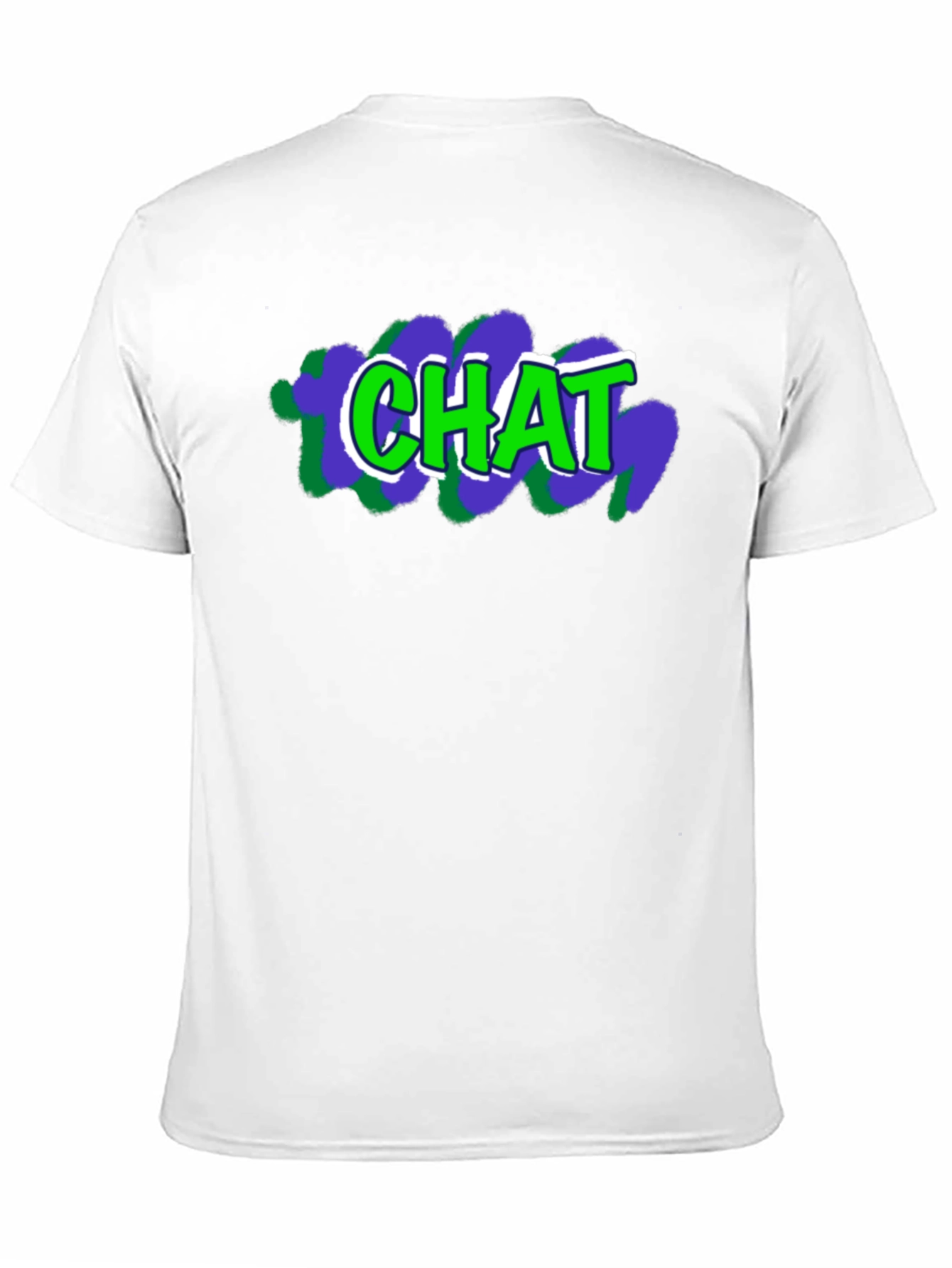 Mens Black T-Shirt with CHAT Graphic