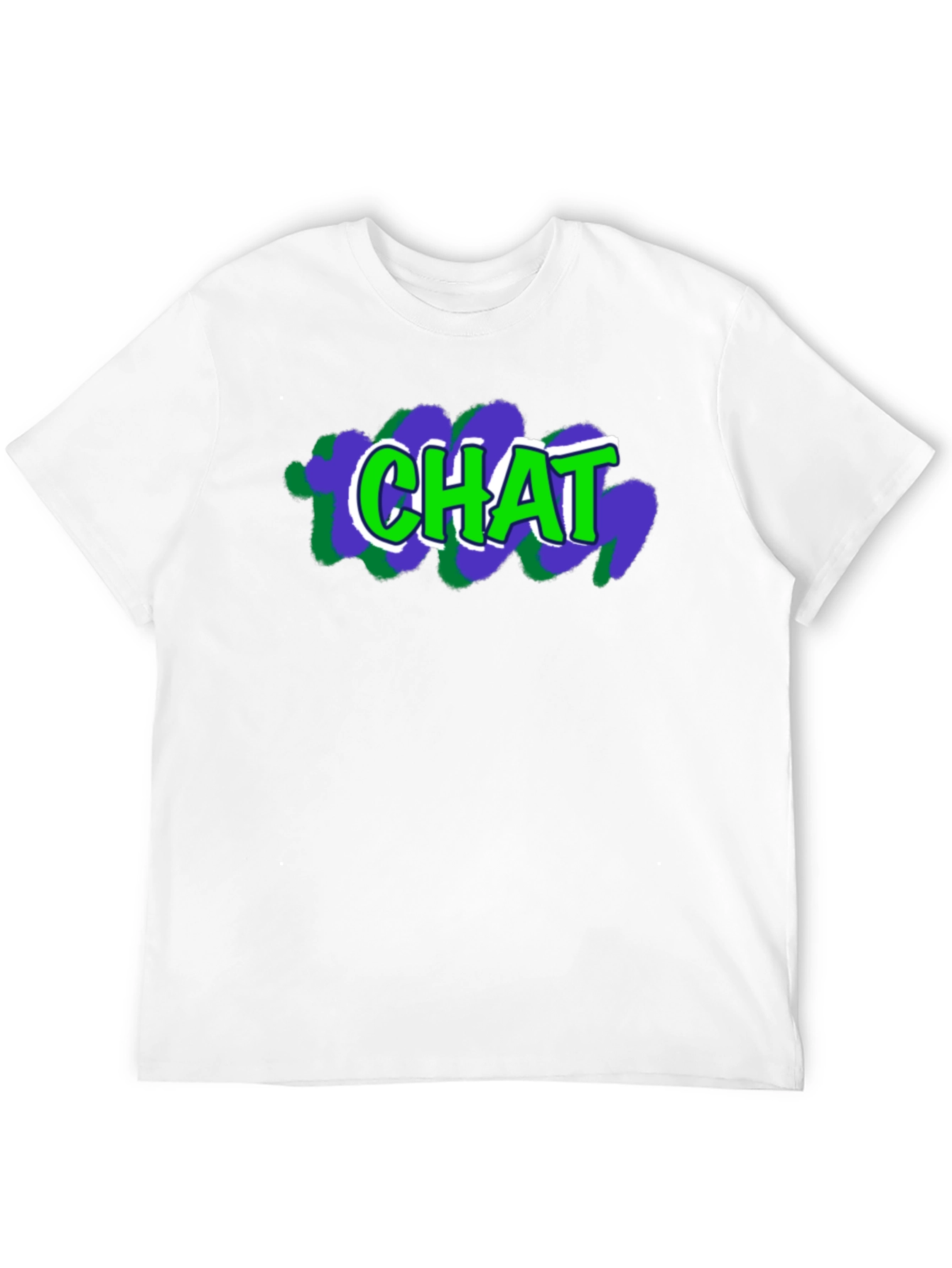 Mens Black T-Shirt with CHAT Graphic