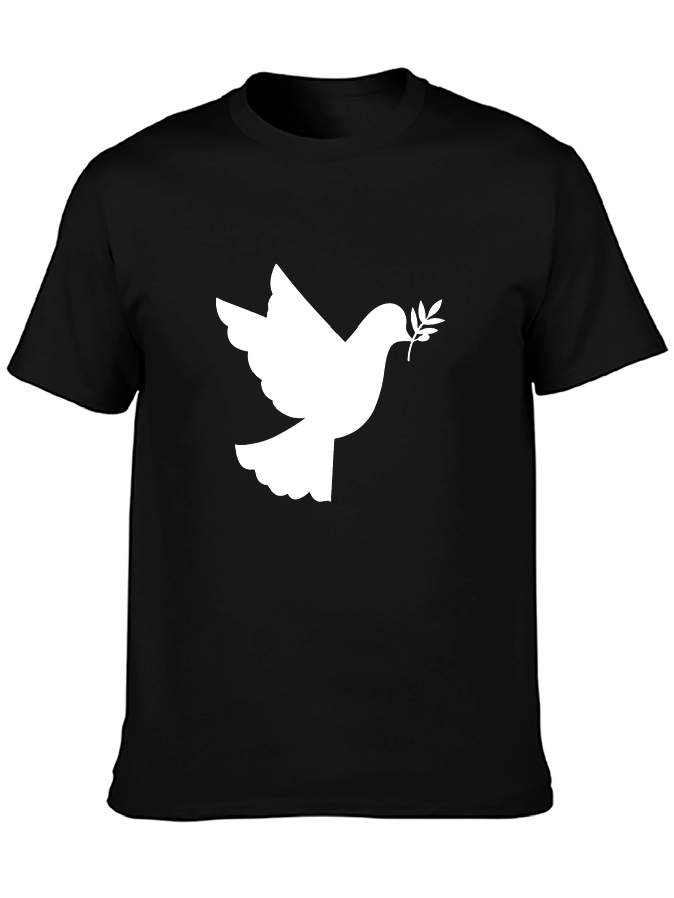 Peace Dove Graphic Tee - Stylish Black Cotton T-Shirt