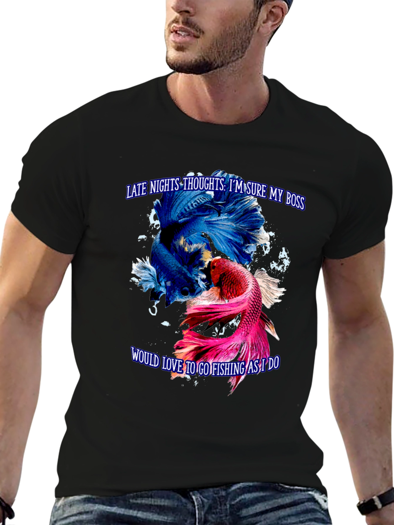 Betta Fish Graphic Tee - Late Night Thoughts Fishing