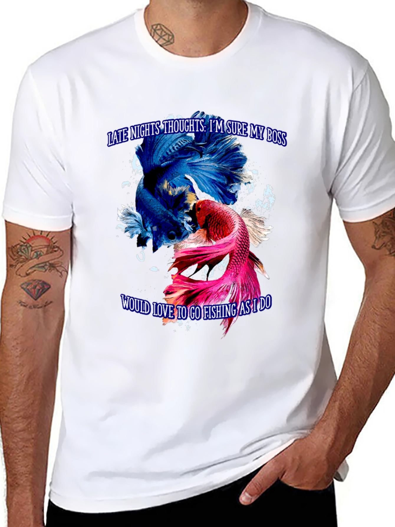 Betta Fish Graphic Tee - Late Night Thoughts Fishing