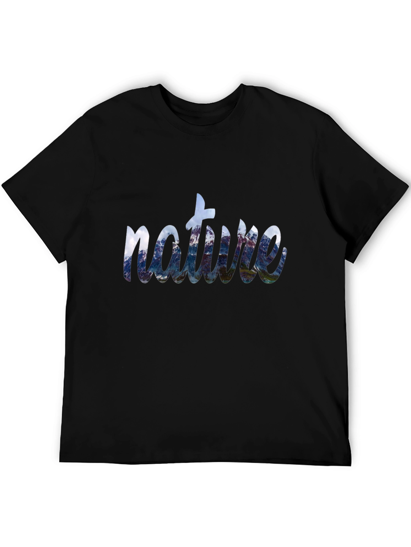 Nature Graphic Print Crew Neck T-Shirt