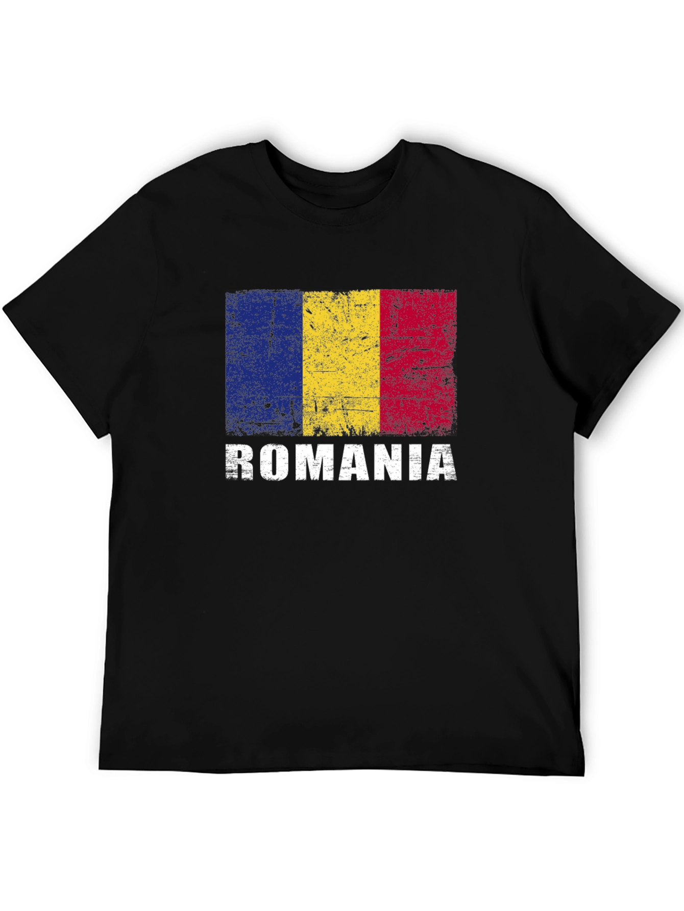 Romania Flag T-Shirt - Distressed Design