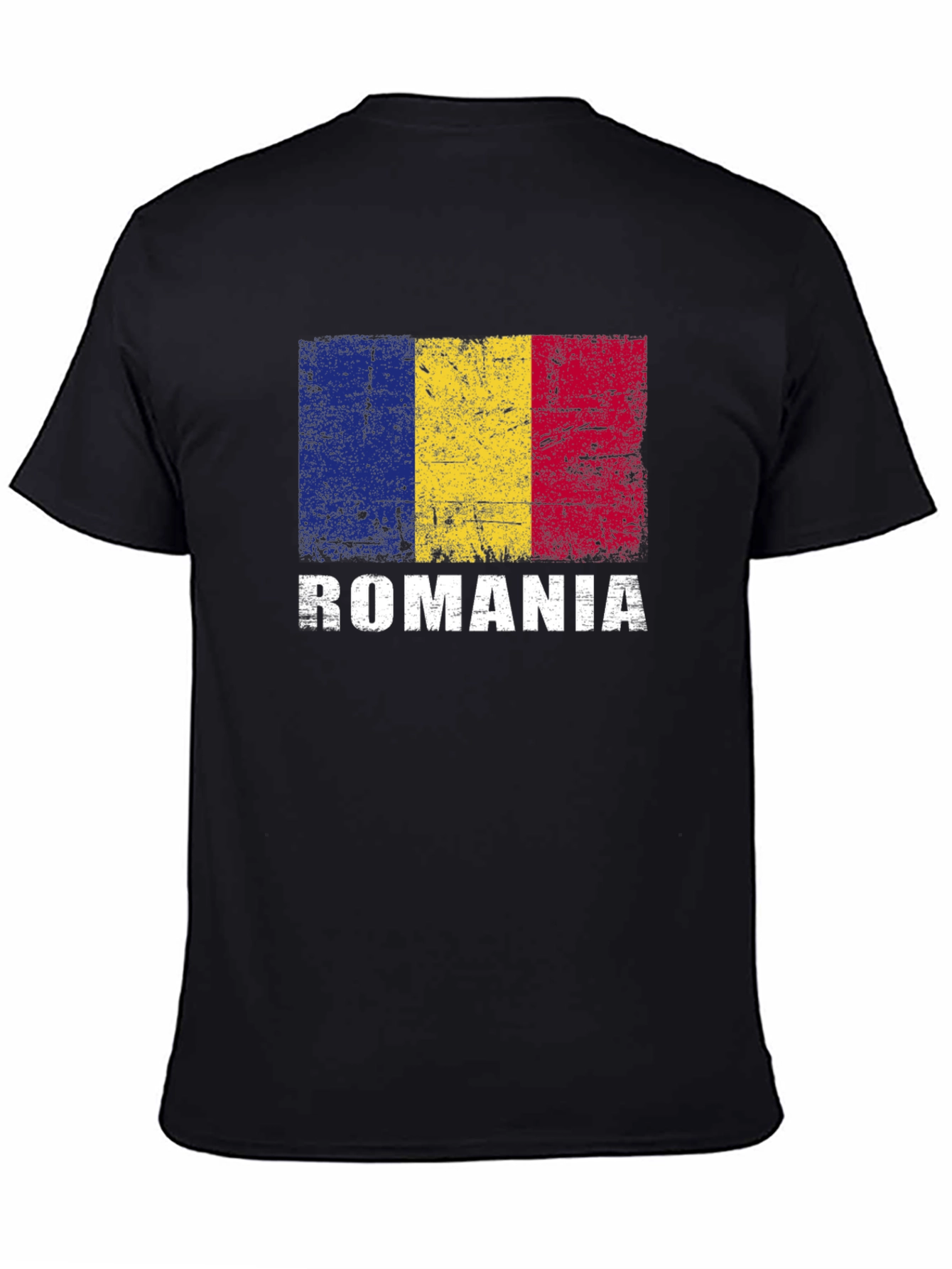 Romania Flag T-Shirt - Distressed Design