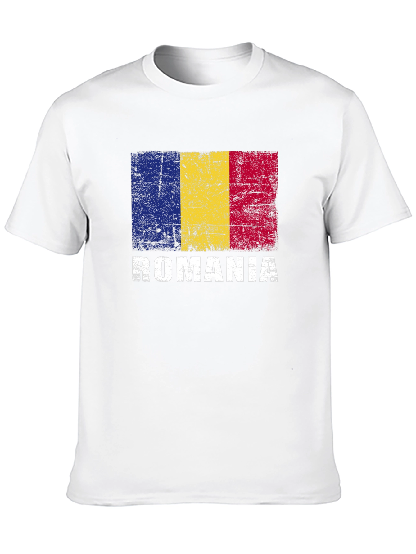 Romania Flag T-Shirt - Distressed Design