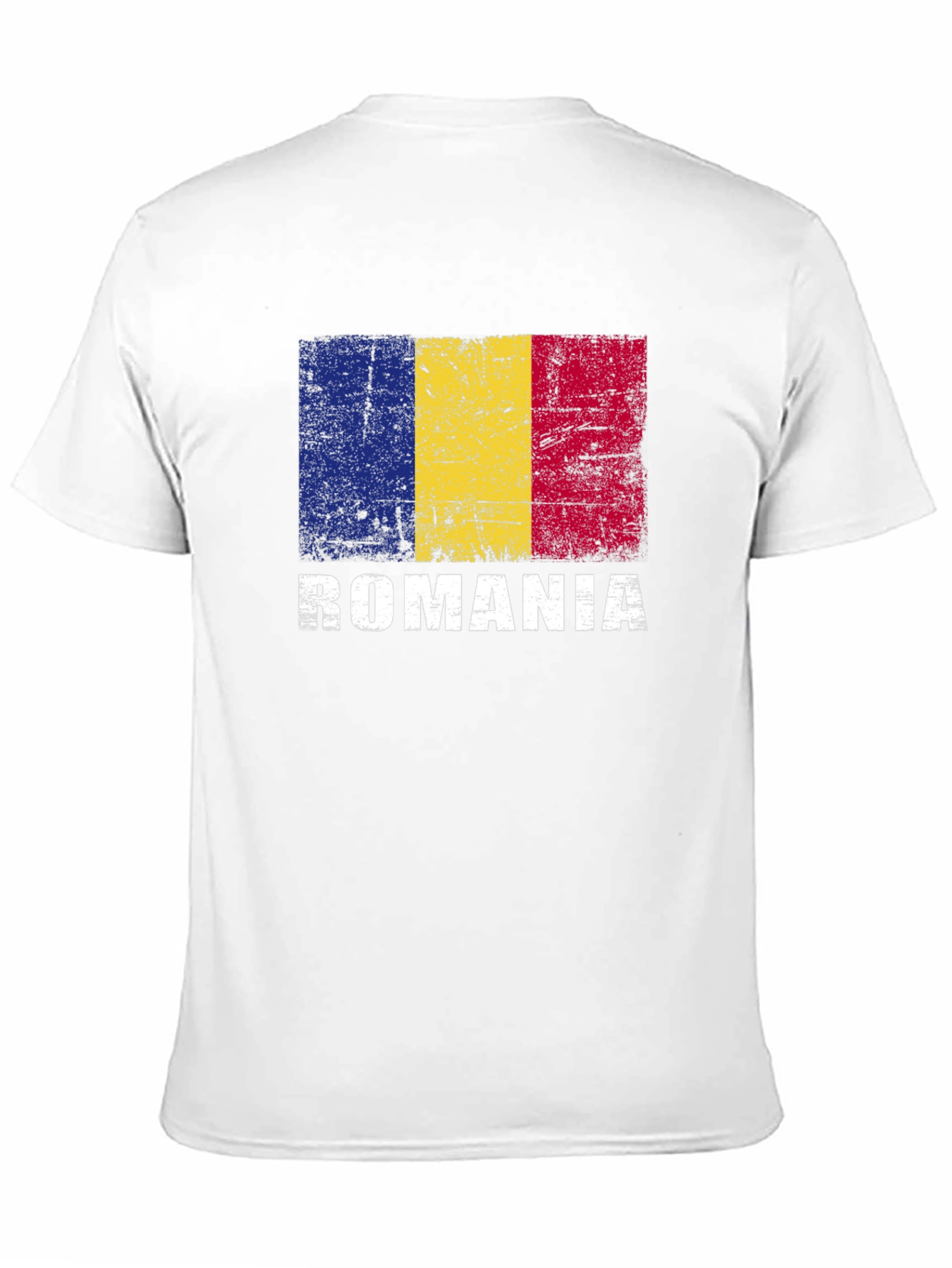 Romania Flag T-Shirt - Distressed Design