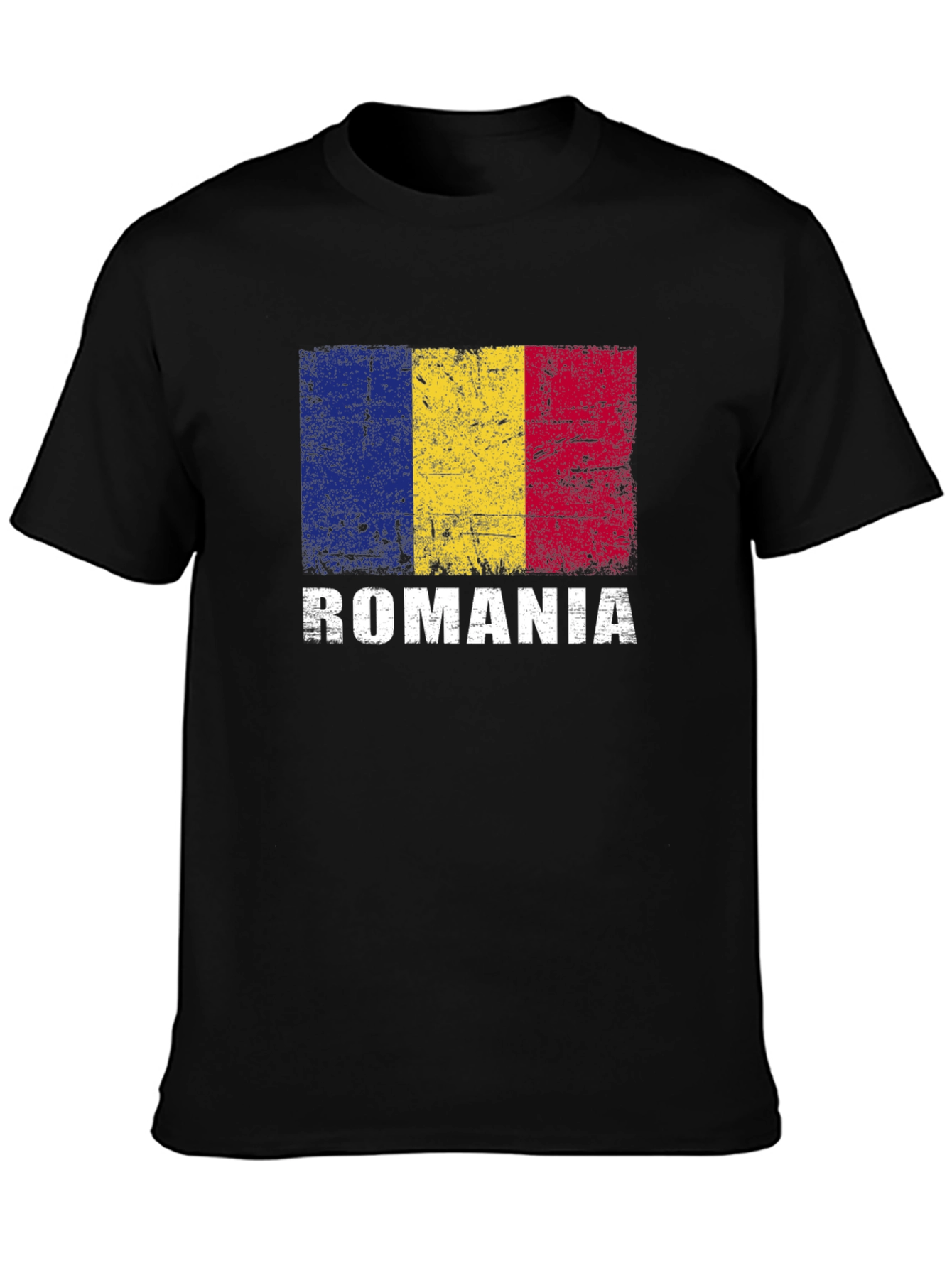 Romania Flag T-Shirt - Distressed Design