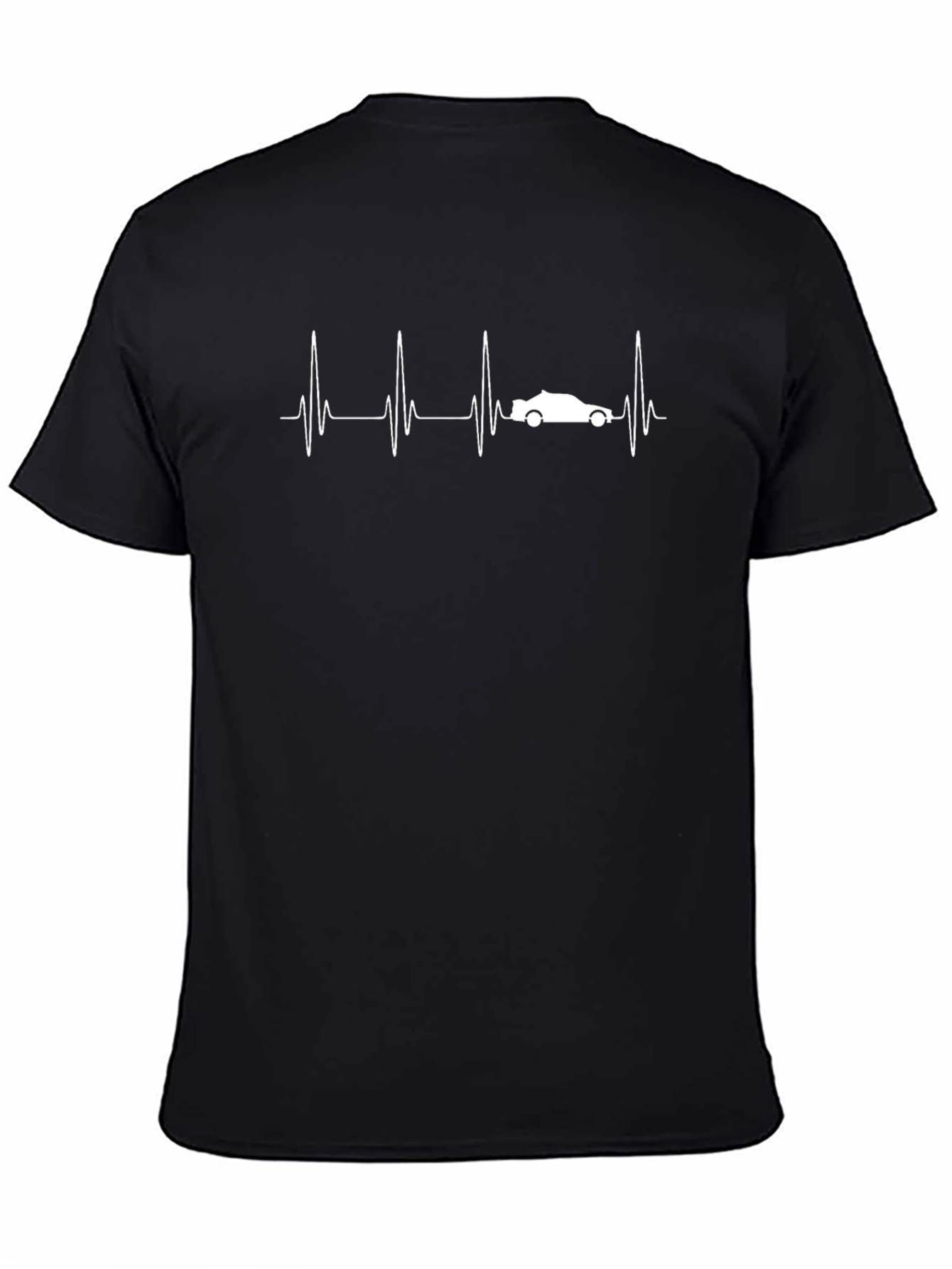 Car Heartbeat Graphic Tee - Black