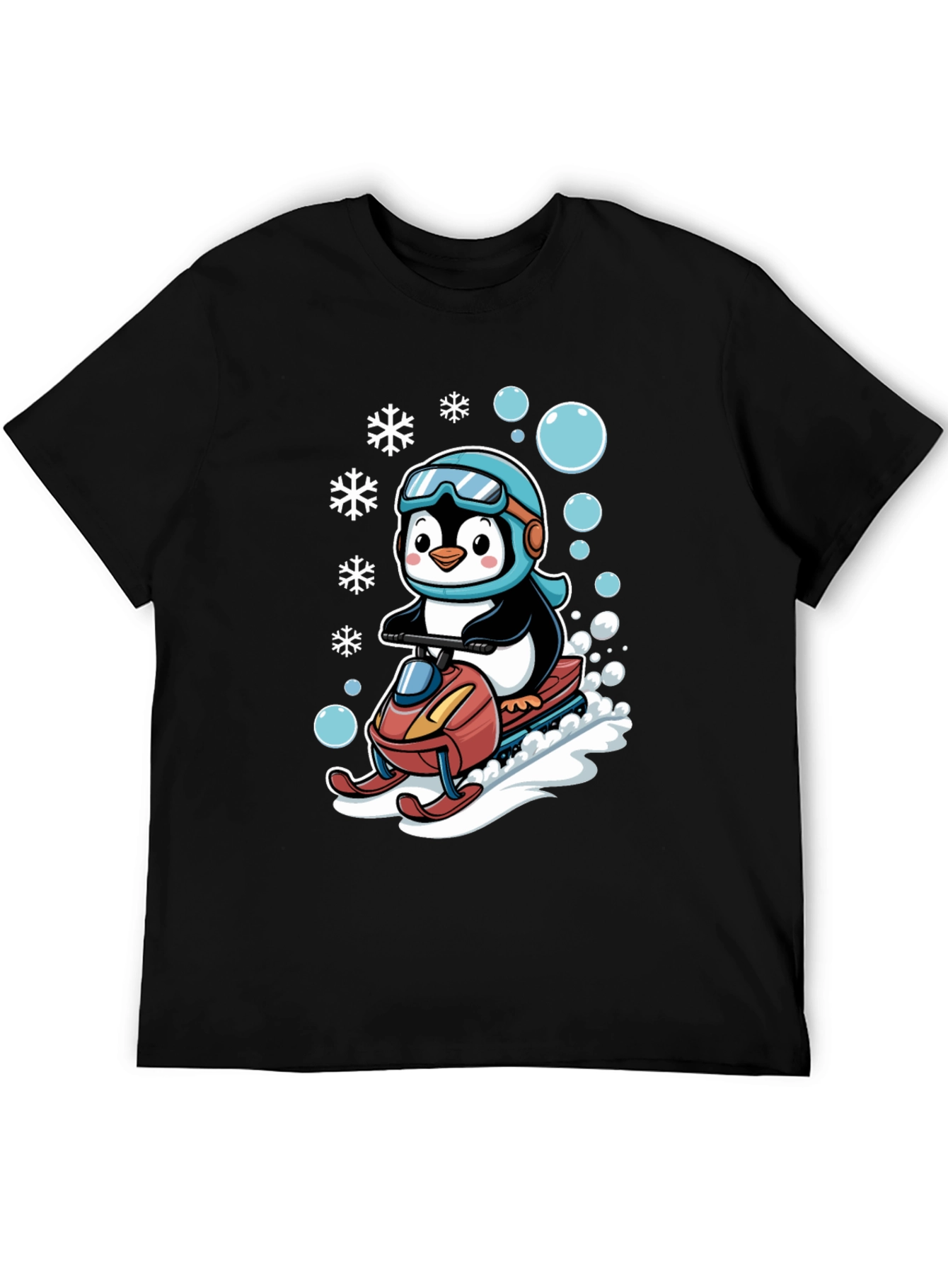 Penguin Snowmobile Graphic Tee