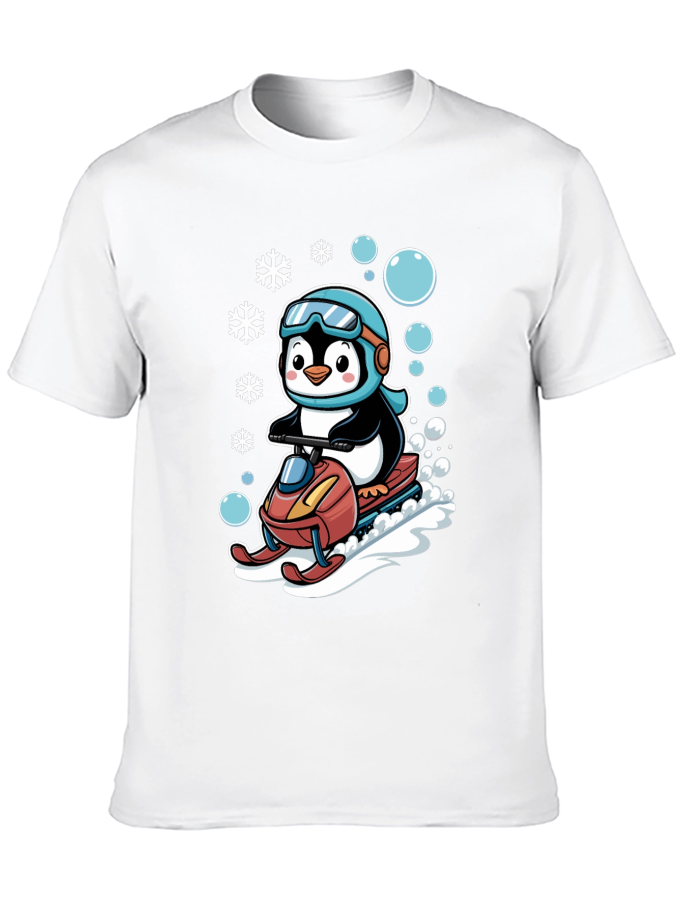 Penguin Snowmobile Graphic Tee