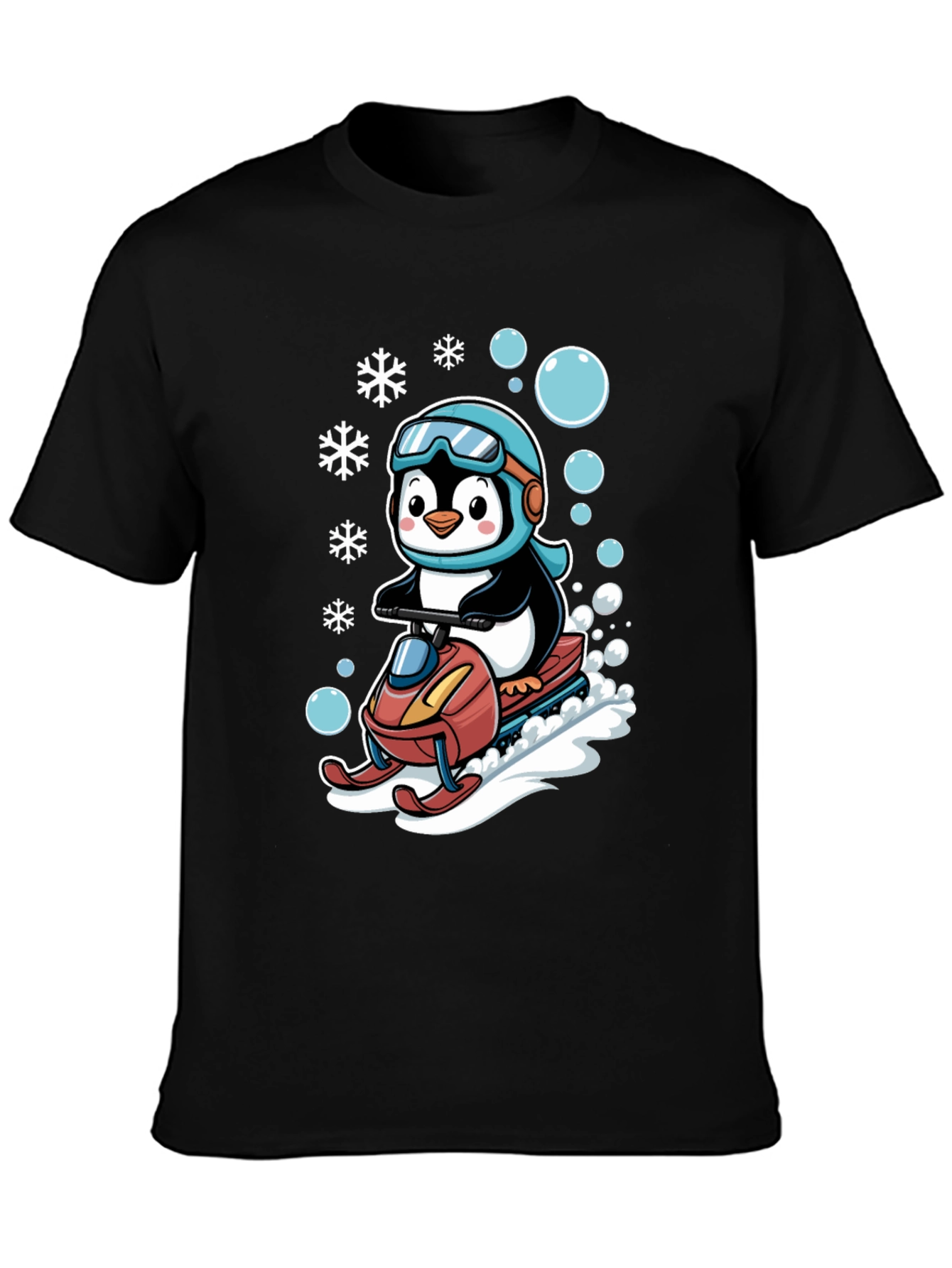 Penguin Snowmobile Graphic Tee