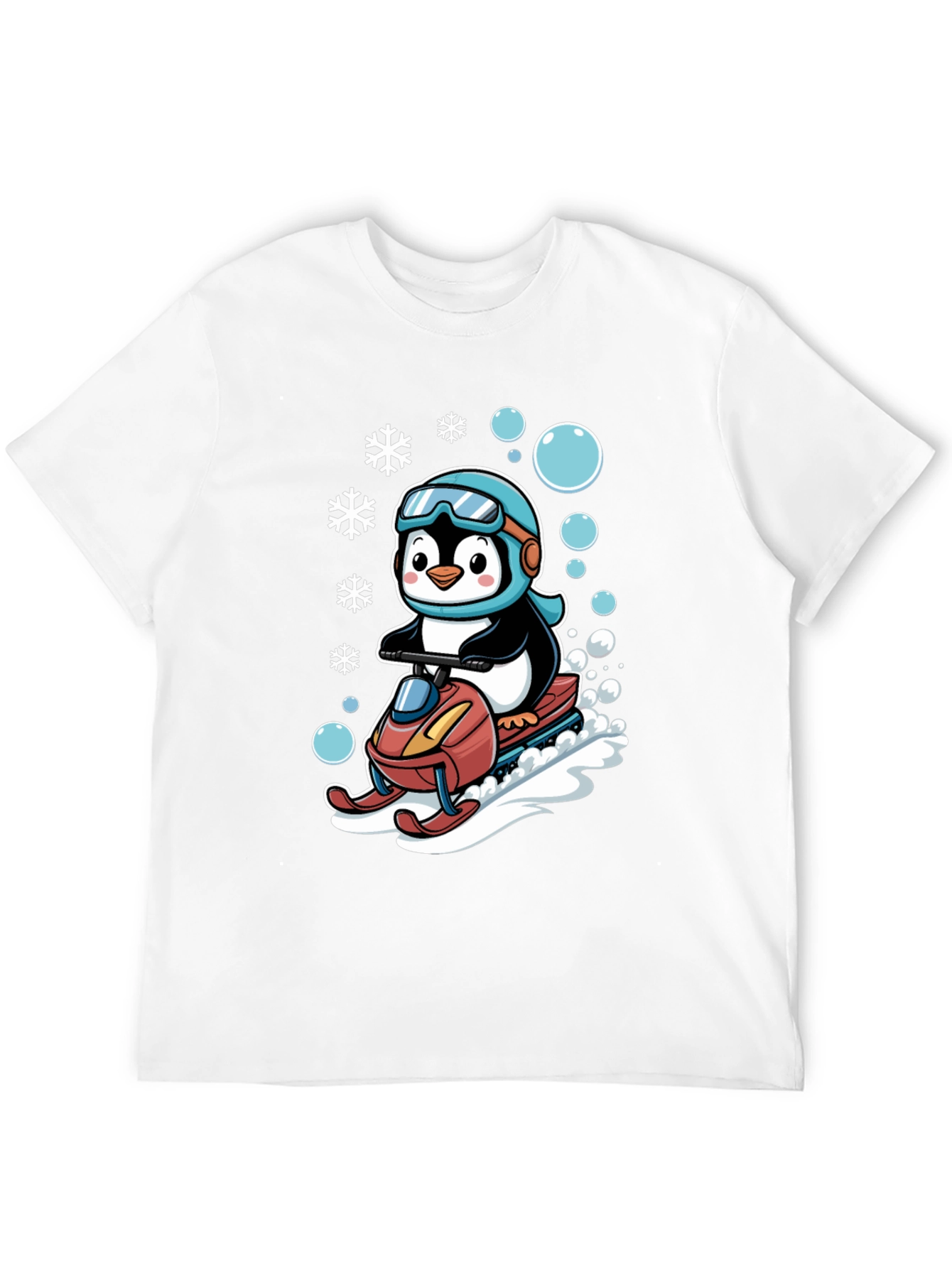 Penguin Snowmobile Graphic Tee