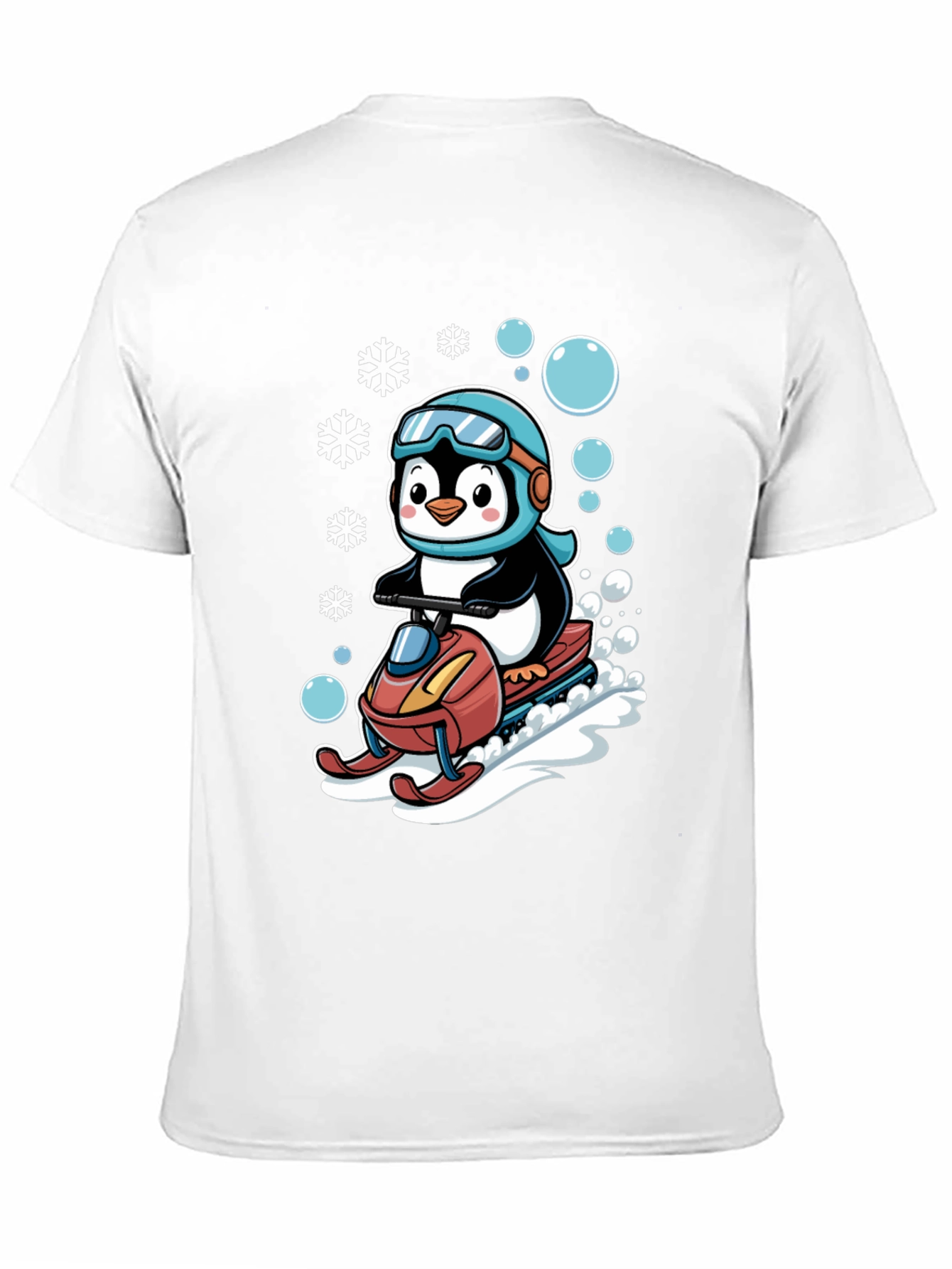 Penguin Snowmobile Graphic Tee