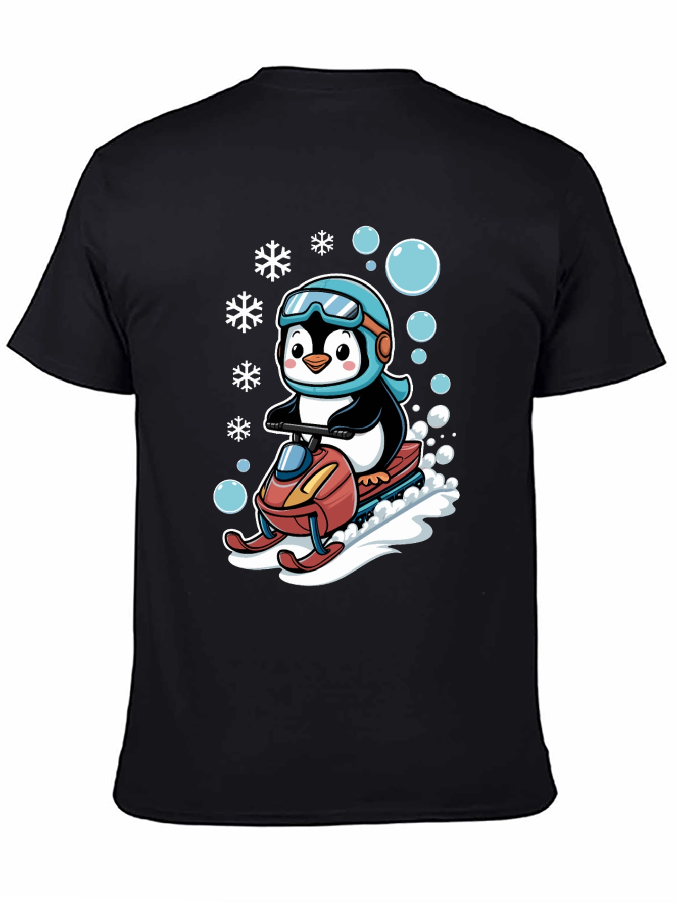 Penguin Snowmobile Graphic Tee