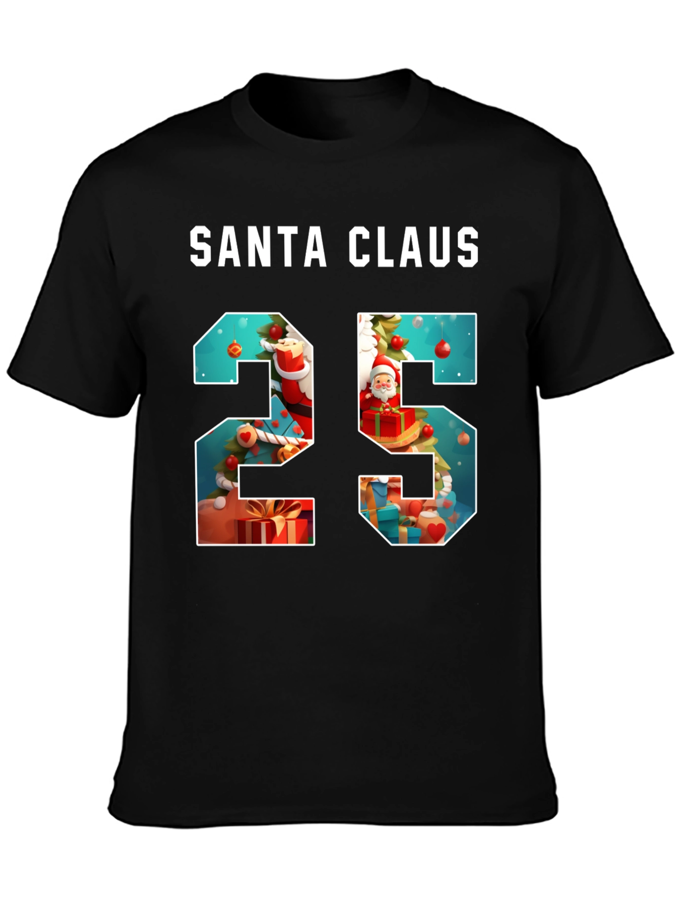 Santa Claus Christmas 25 T-Shirt Holiday Tee