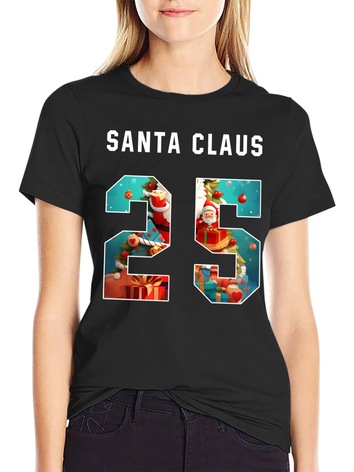 Santa Claus Christmas 25 T-Shirt Holiday Tee
