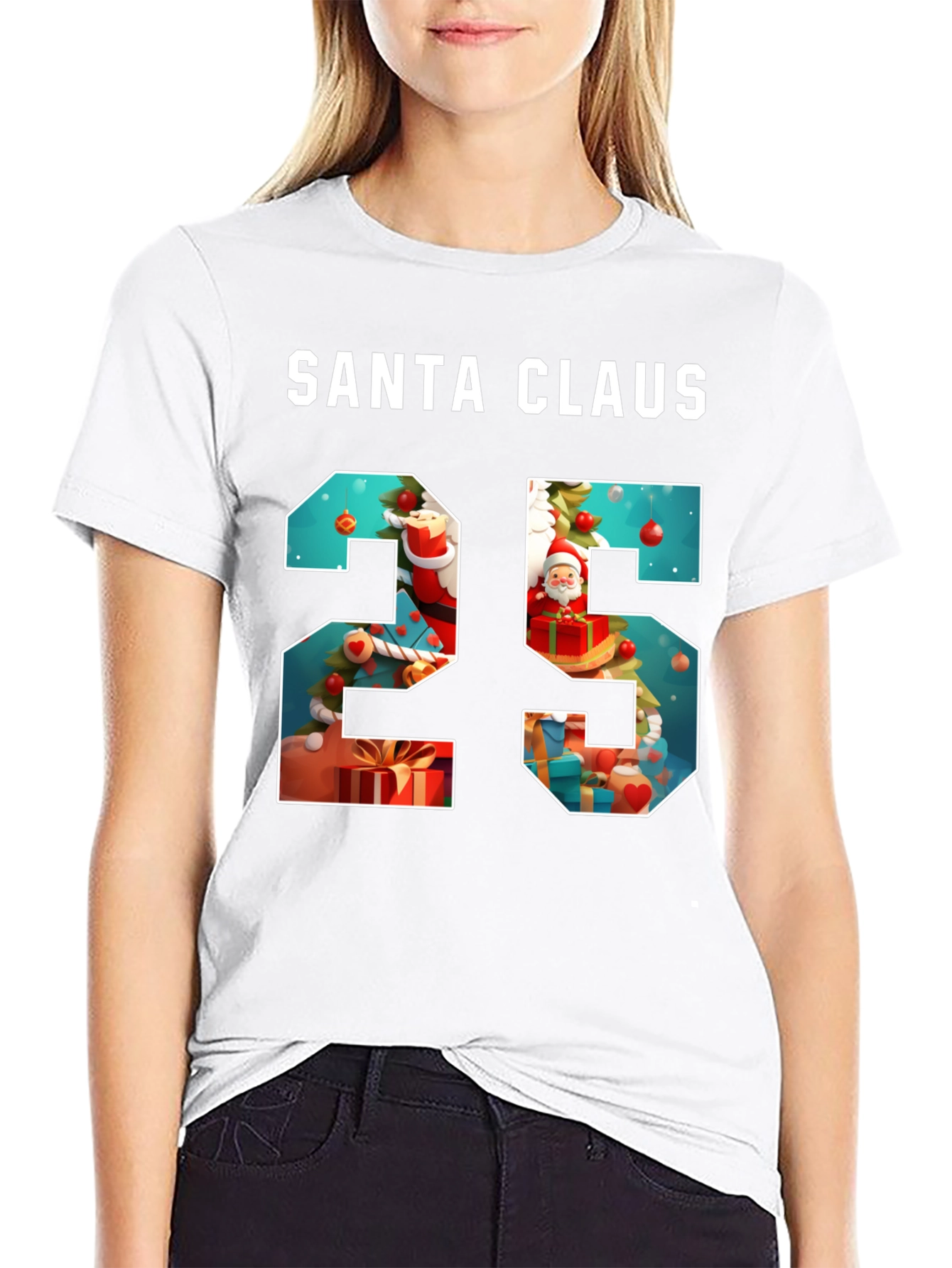 Santa Claus Christmas 25 T-Shirt Holiday Tee