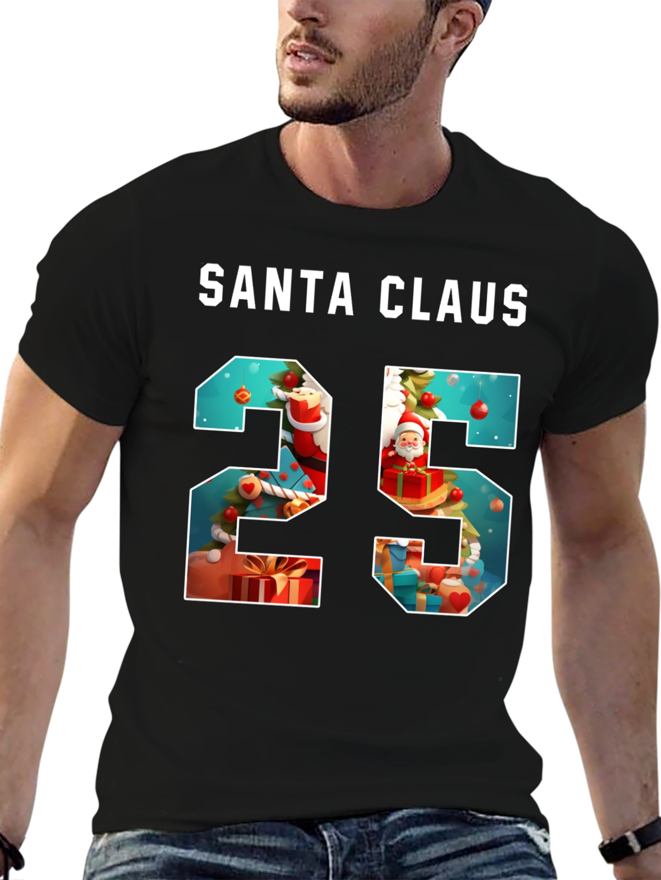Santa Claus Christmas 25 T-Shirt Holiday Tee