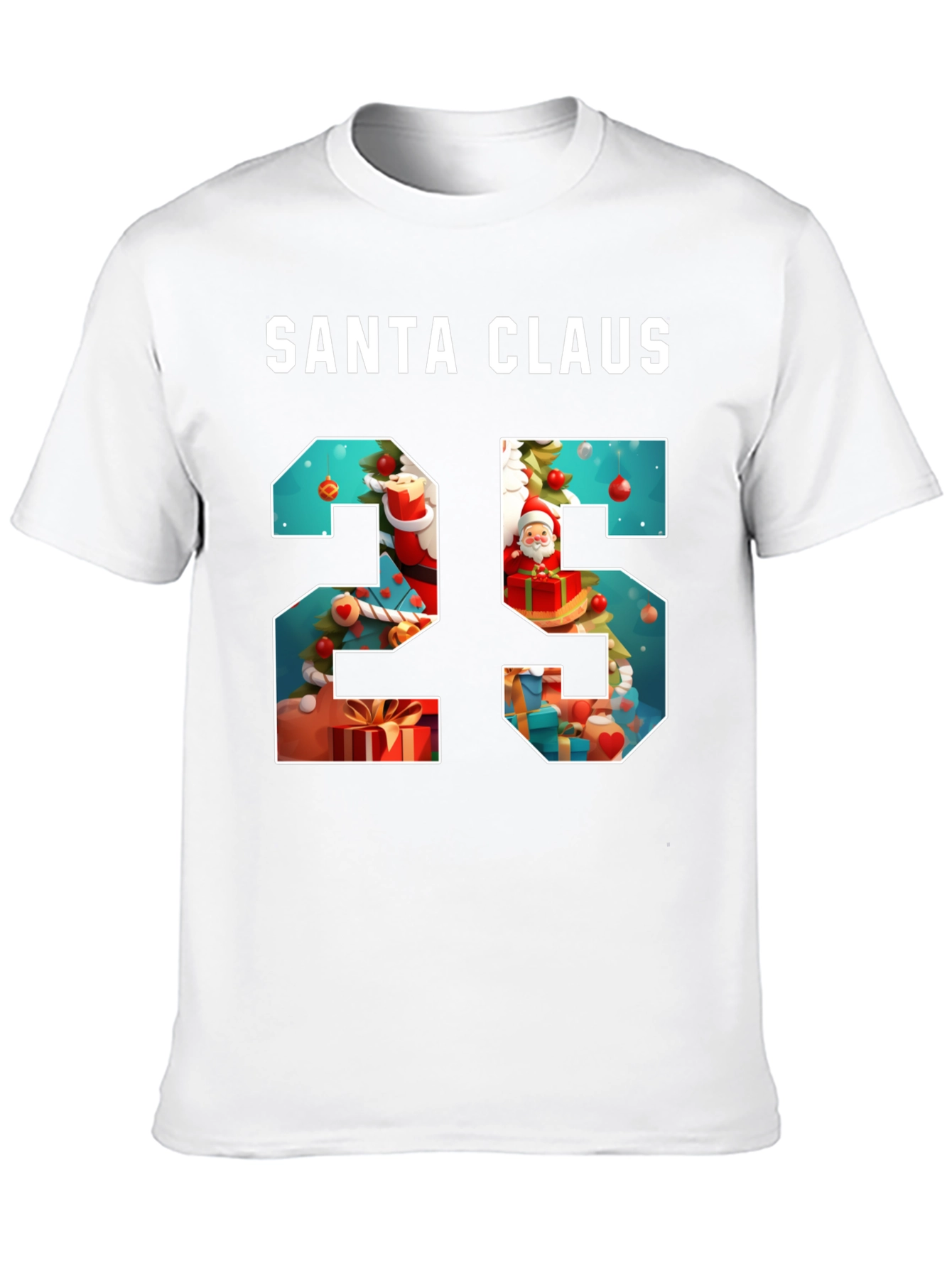 Santa Claus Christmas 25 T-Shirt Holiday Tee