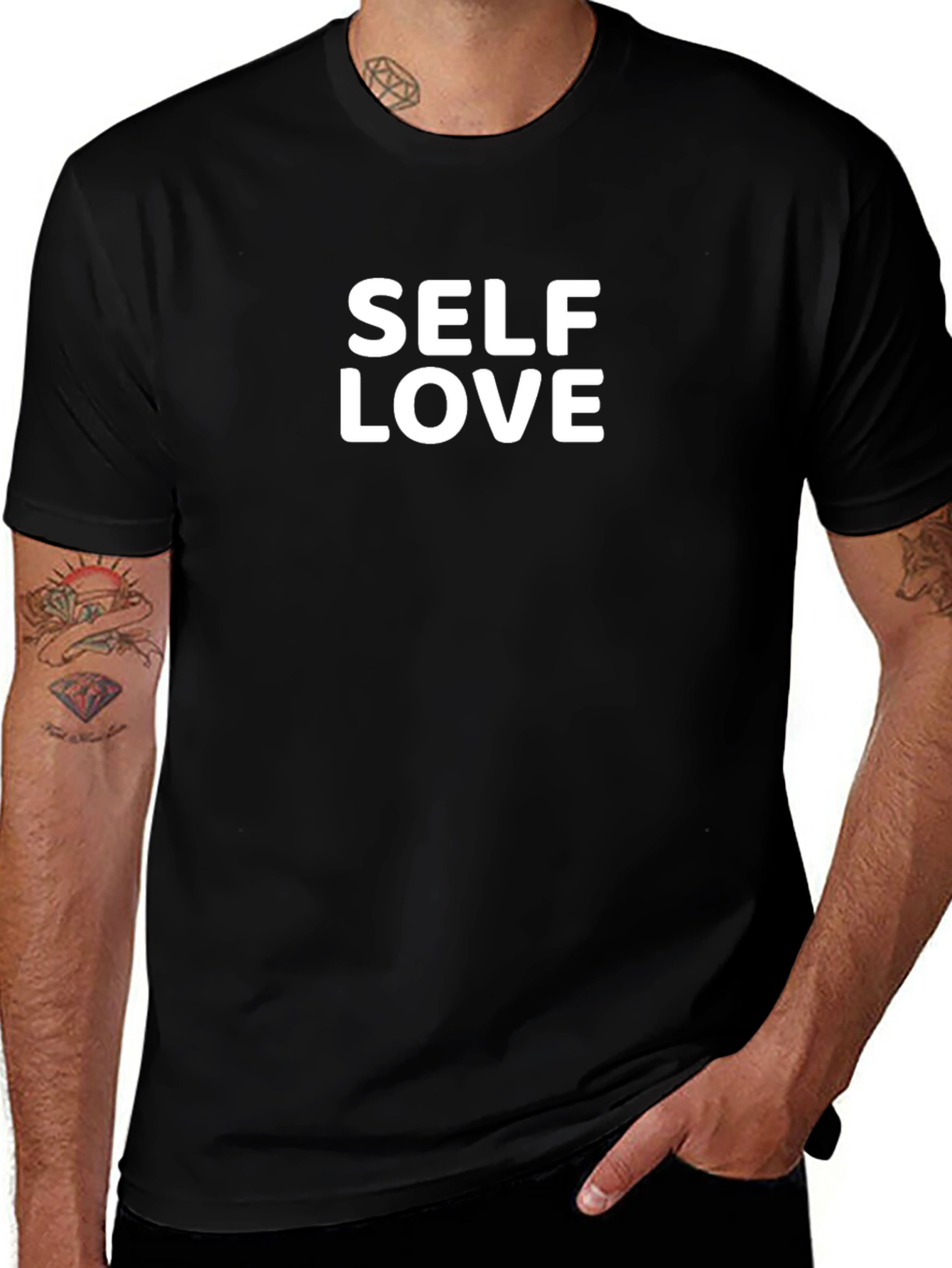 Self Love Black Tee - Comfortable & Stylish!